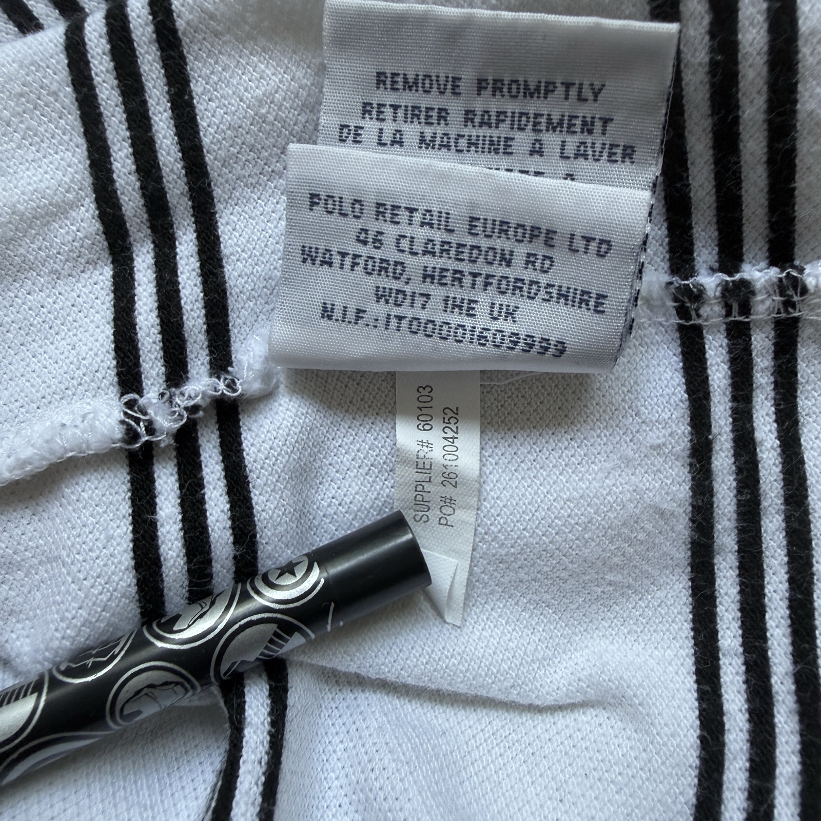 Polo Ralph Lauren Polo Shirt Mens L White Striped Short Sleeve