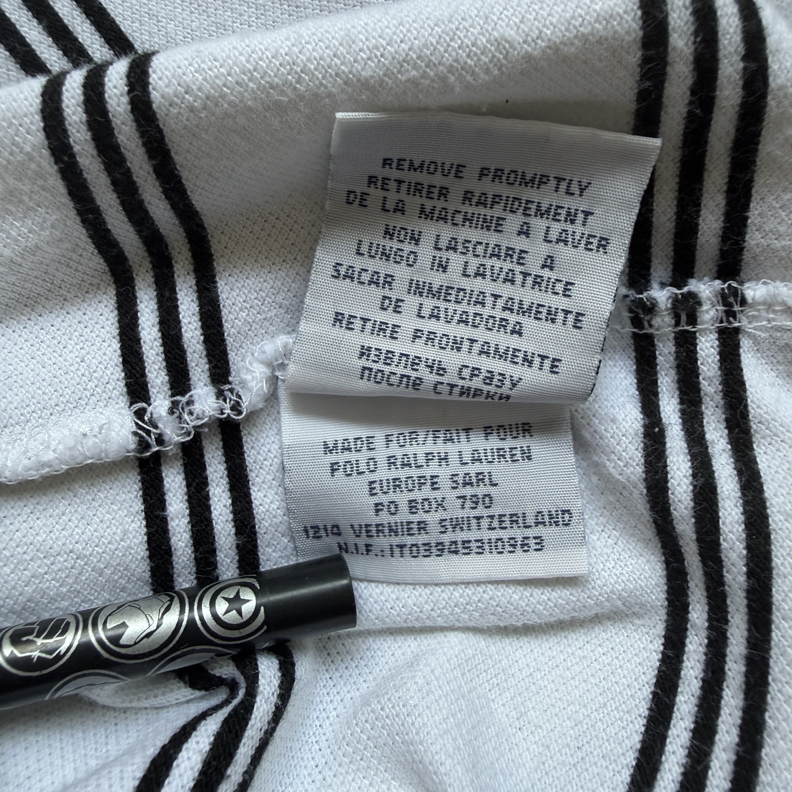 Polo Ralph Lauren Polo Shirt Mens L White Striped Short Sleeve image 7