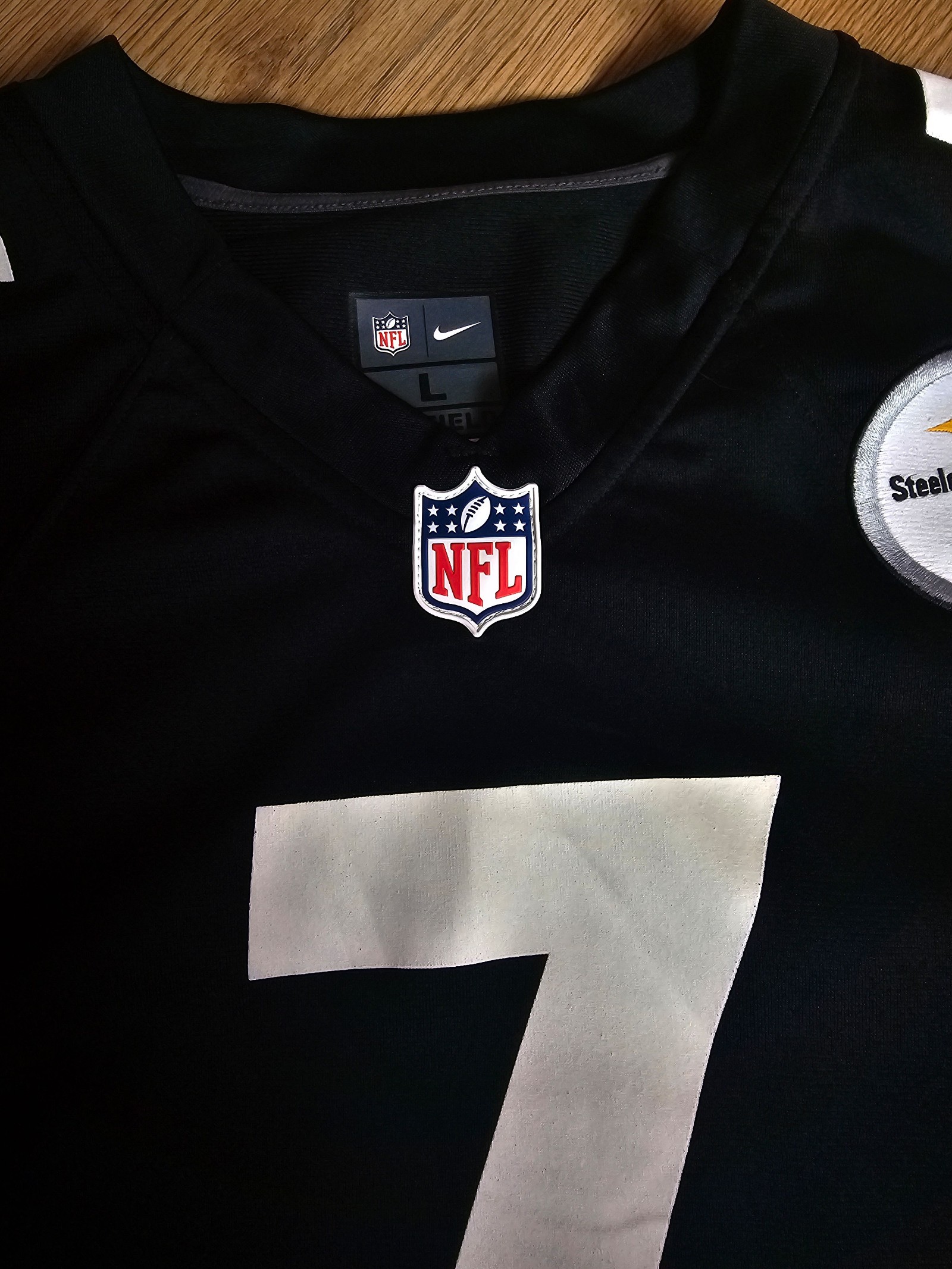Nike Ben Roethlisberger 7 Black & Yellow Pittsburgh Steelers NFL Jersey Large image 3