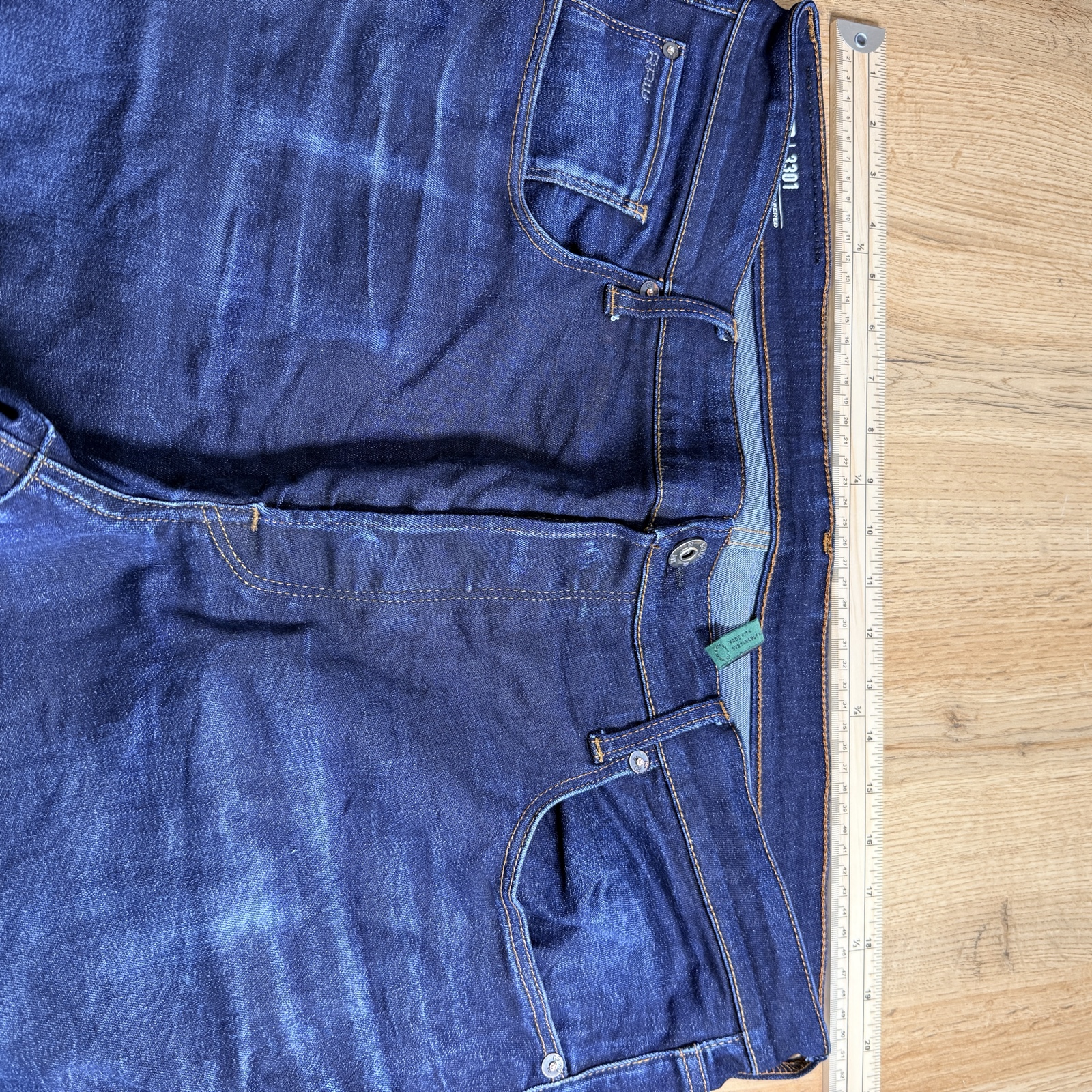 G-Star Raw Blue 3301 Straight Tapered Jeans 32 image 3