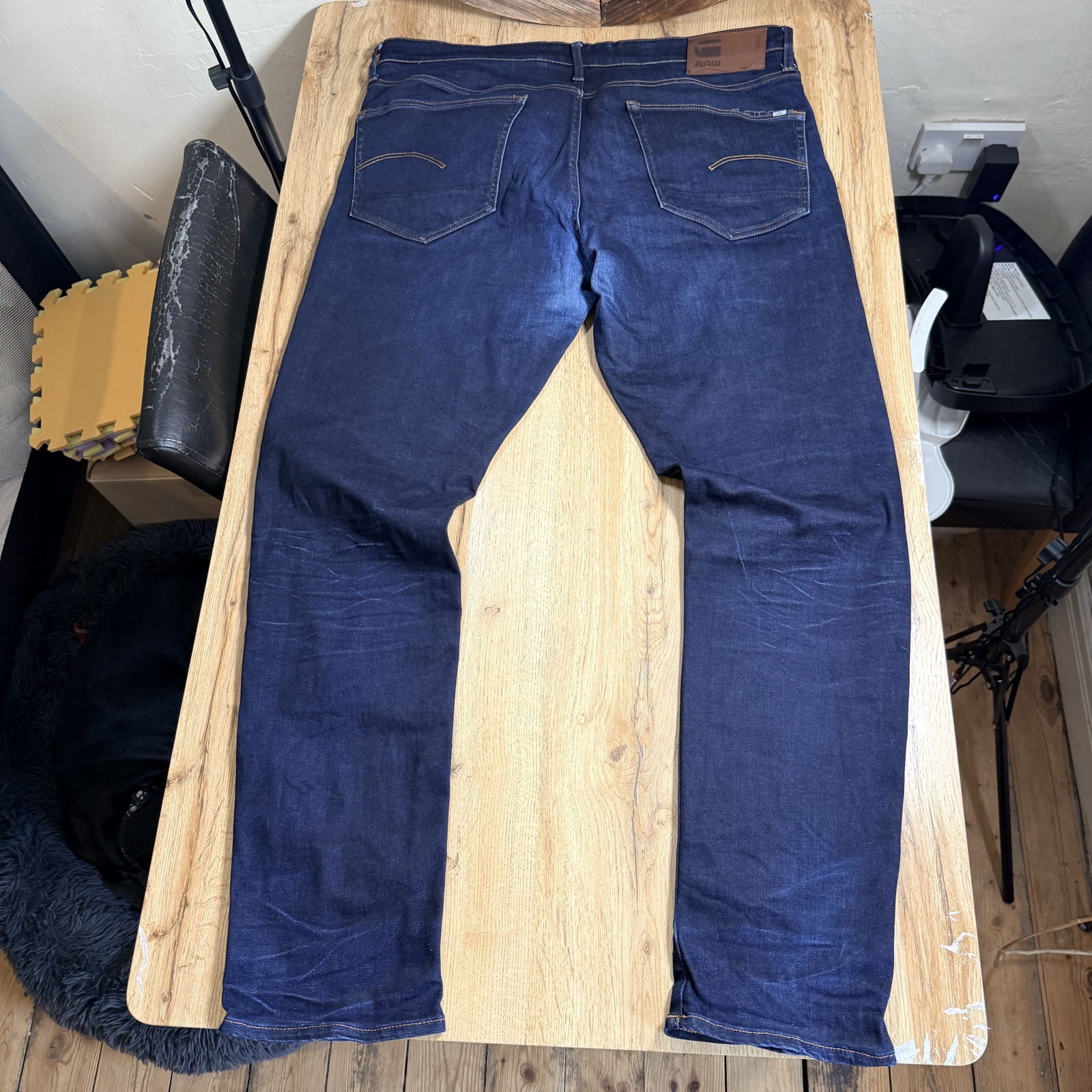 G-Star Raw Blue 3301 Straight Tapered Jeans 32 image 7