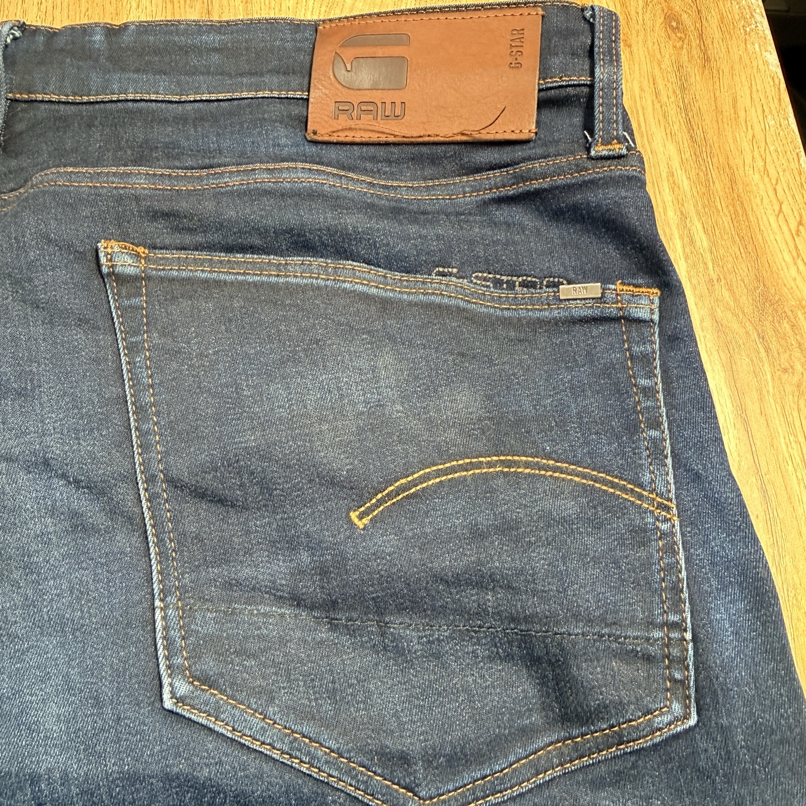 G-Star Raw Blue 3301 Straight Tapered Jeans 32 image 8