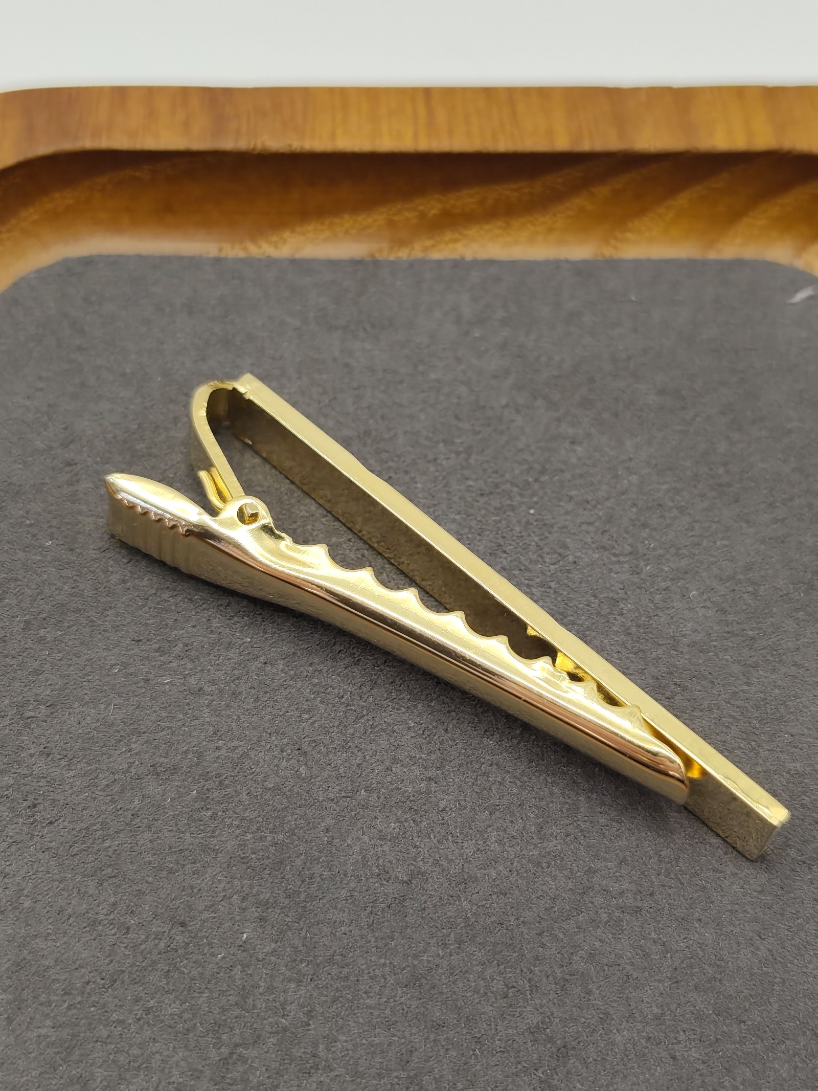 Christian Dior Gold & Silver Tie Clip with Box image 5