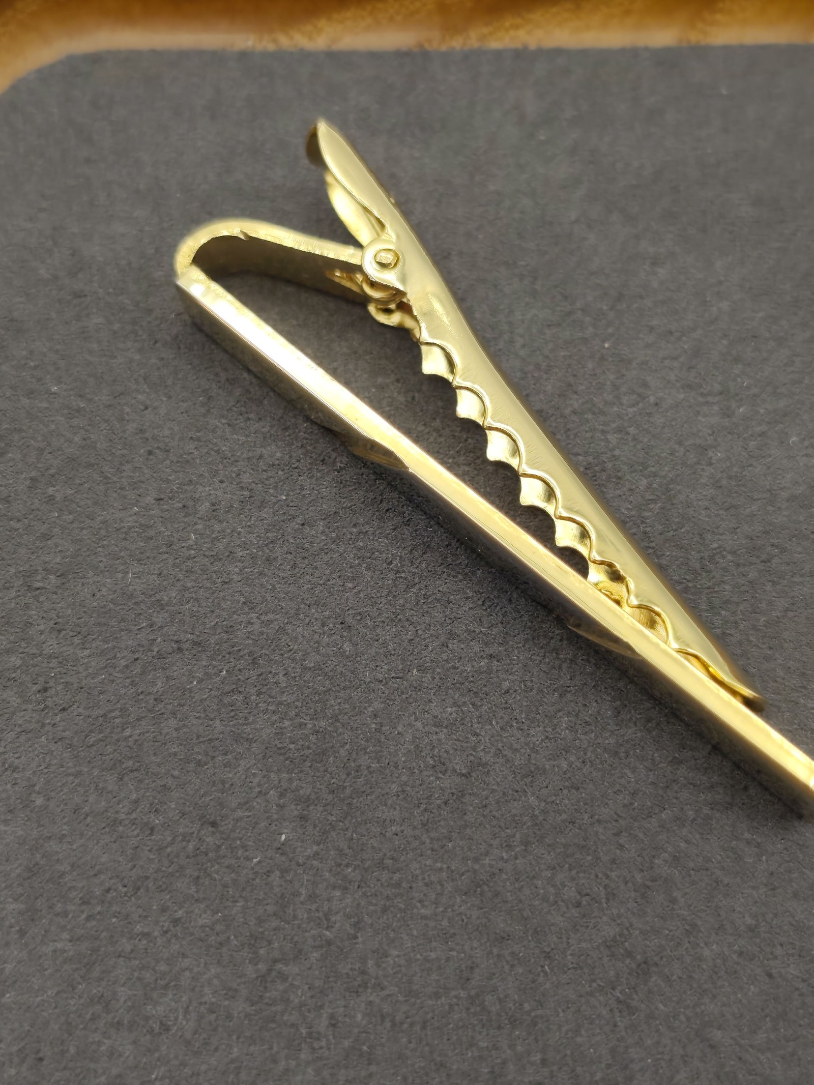 Christian Dior Gold & Silver Tie Clip with Box image 7