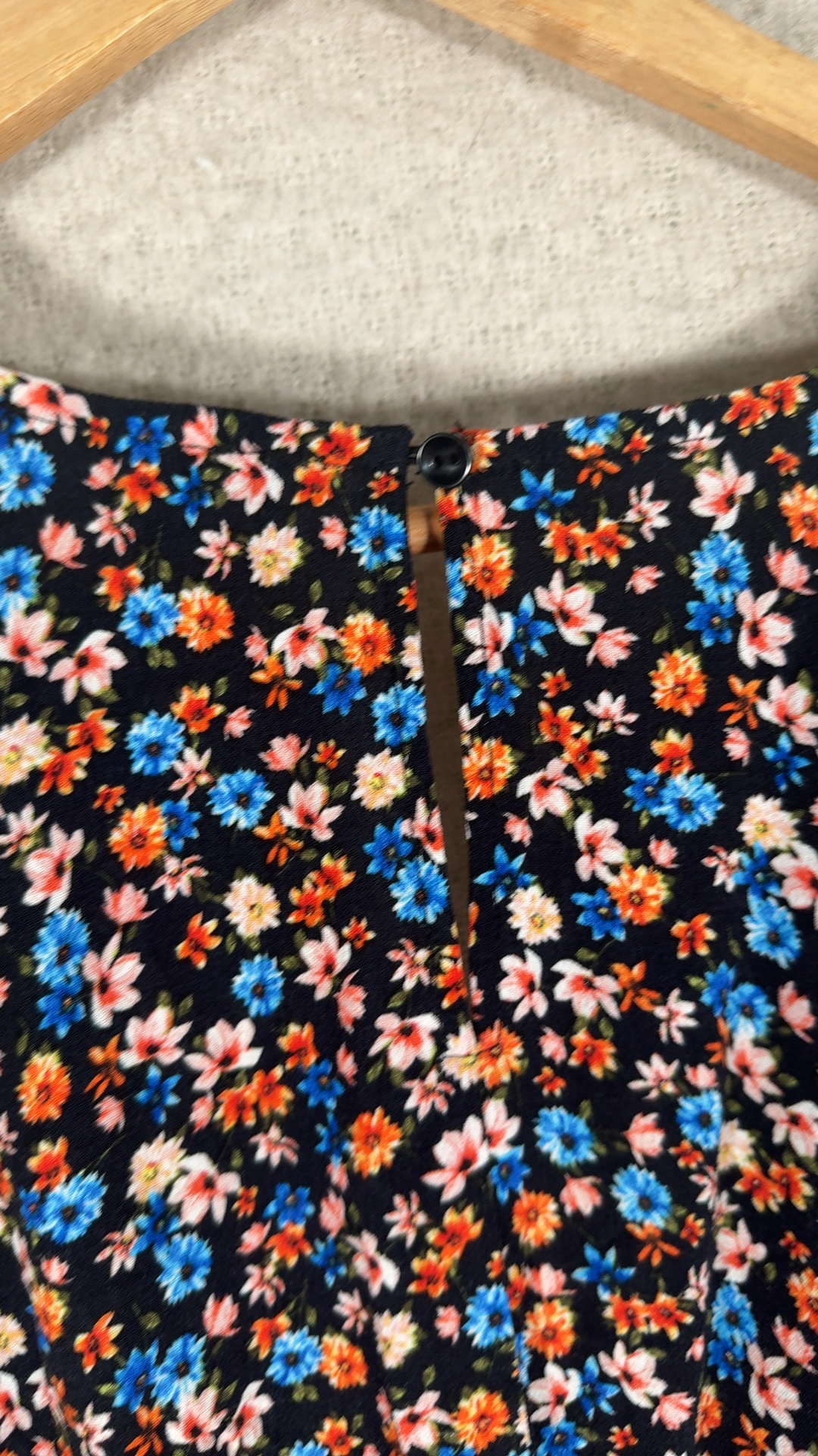 New Look Floral Black Dress UK 14 Viscose Summer Casual Chic image 4