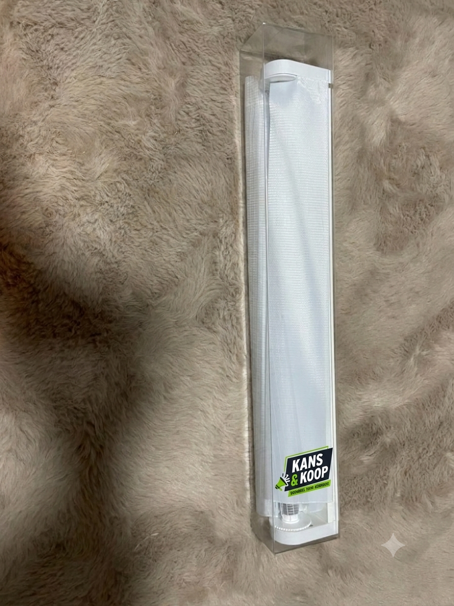 Witte Duo Rolgordijn (Dag en Nacht) – Kettingloos – 45 cm
