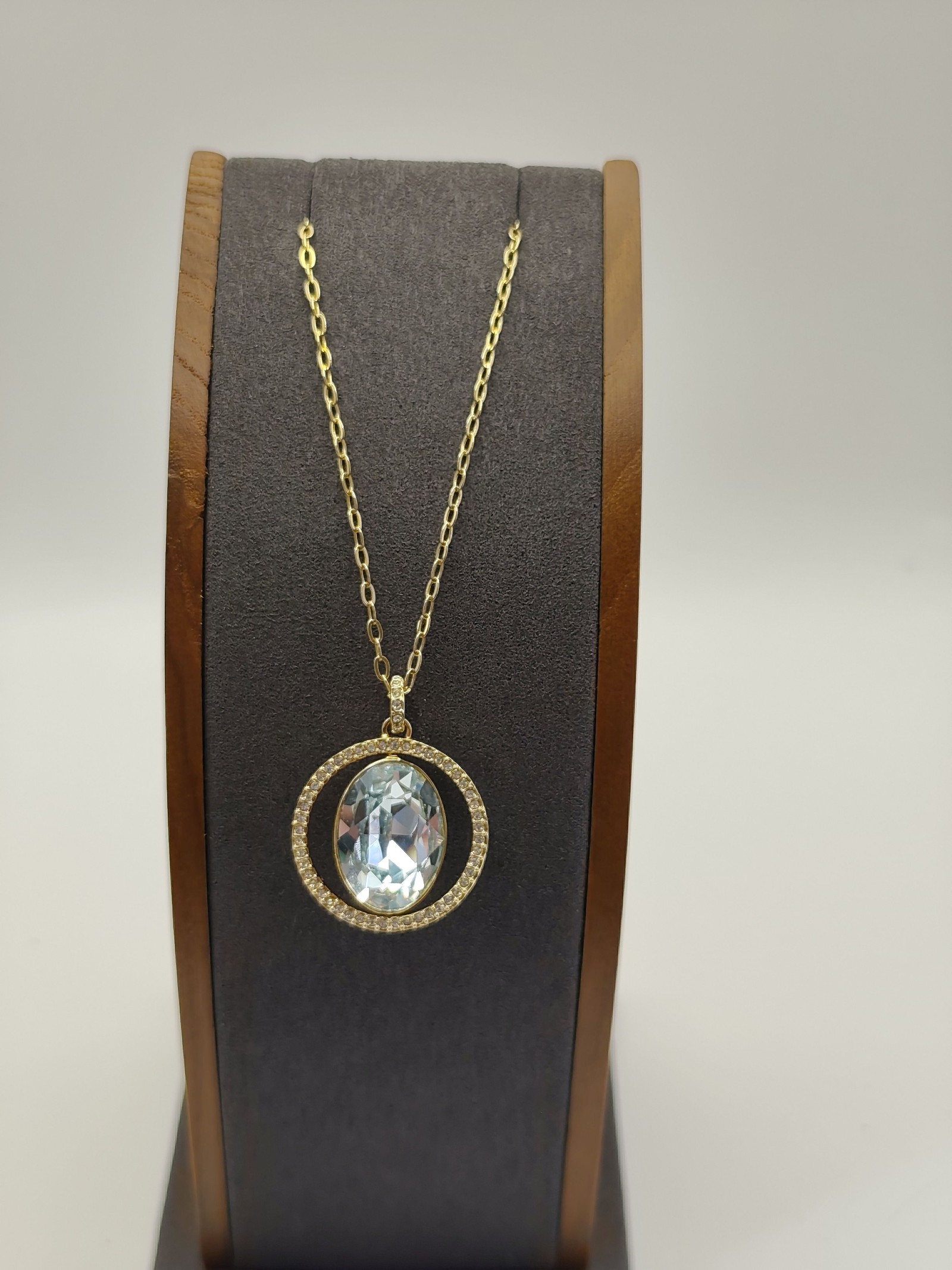 Swarovski Gold tone & Clear Crystal Pendant Necklace Women image 5