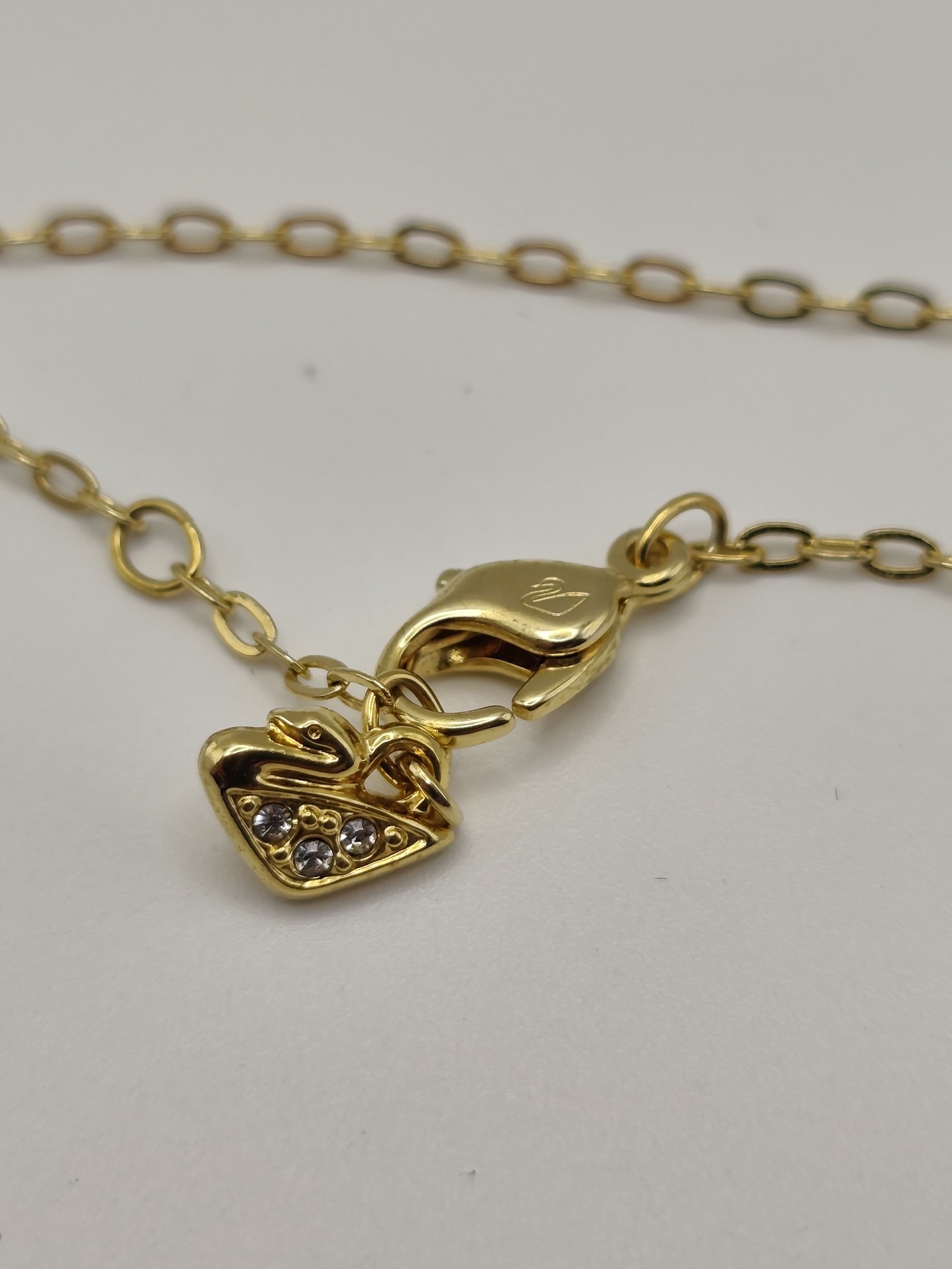Swarovski Gold tone & Clear Crystal Pendant Necklace Women image 9