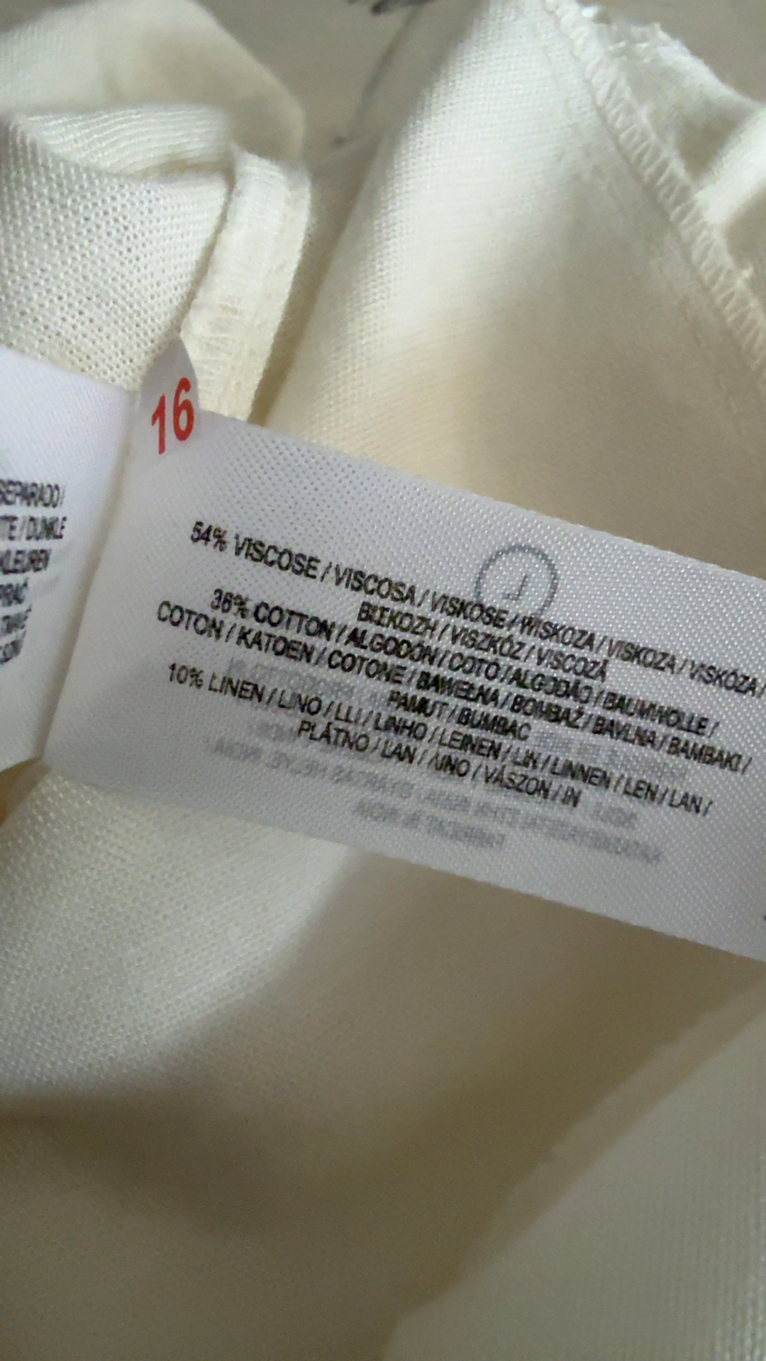 Primark White Linen Blend Wide Leg Trousers Large Relaxed Fit Elastic Waist image 5