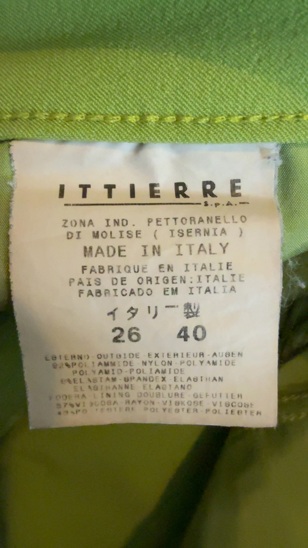 Versace Jeans Couture Lime Green Straight Leg Jeans UK 12 Stylish Design image 9