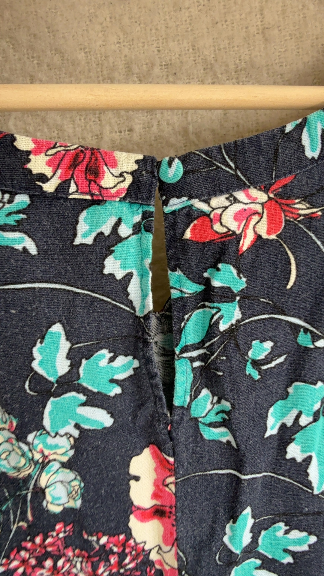 George Navy Blue Floral Sleeveless Dress UK 14 Casual Summer Midi image 4