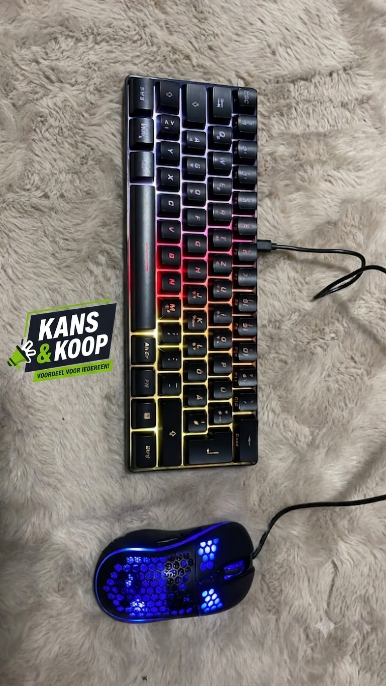 Compacte RGB Gaming Set met kabel