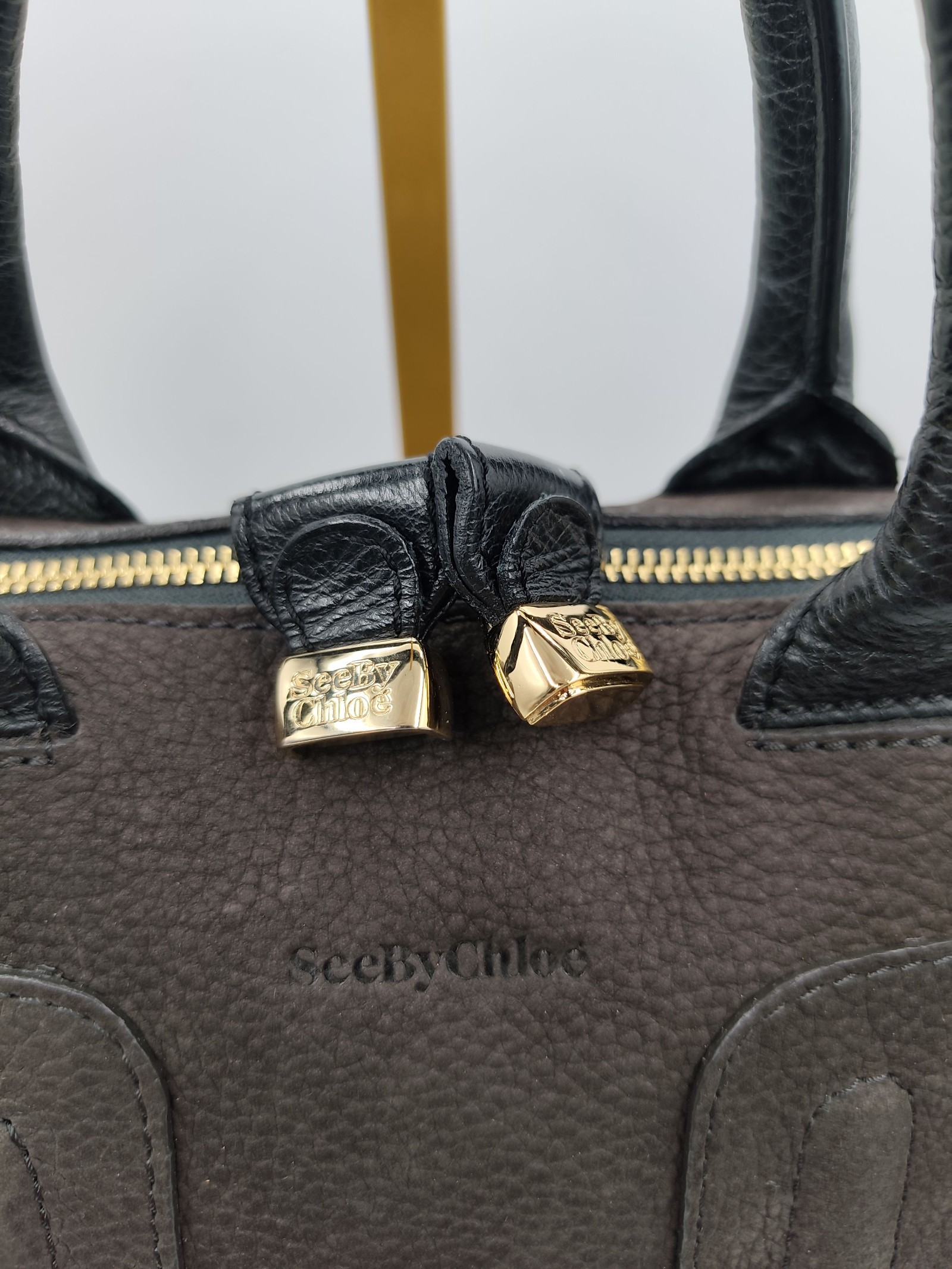 See By Chloe Brown & Black Leather Satchel Handbag Other image 4
