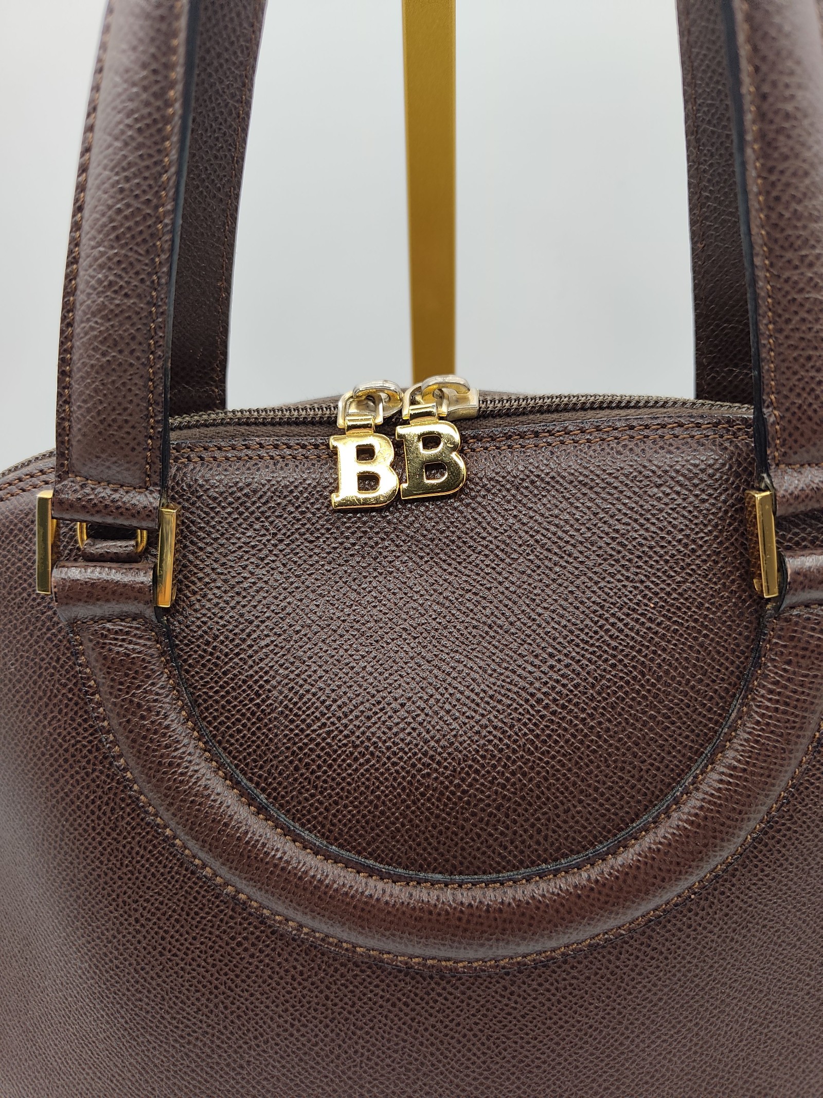 Bally Brown BB Logo Leather Handbag Women image 2