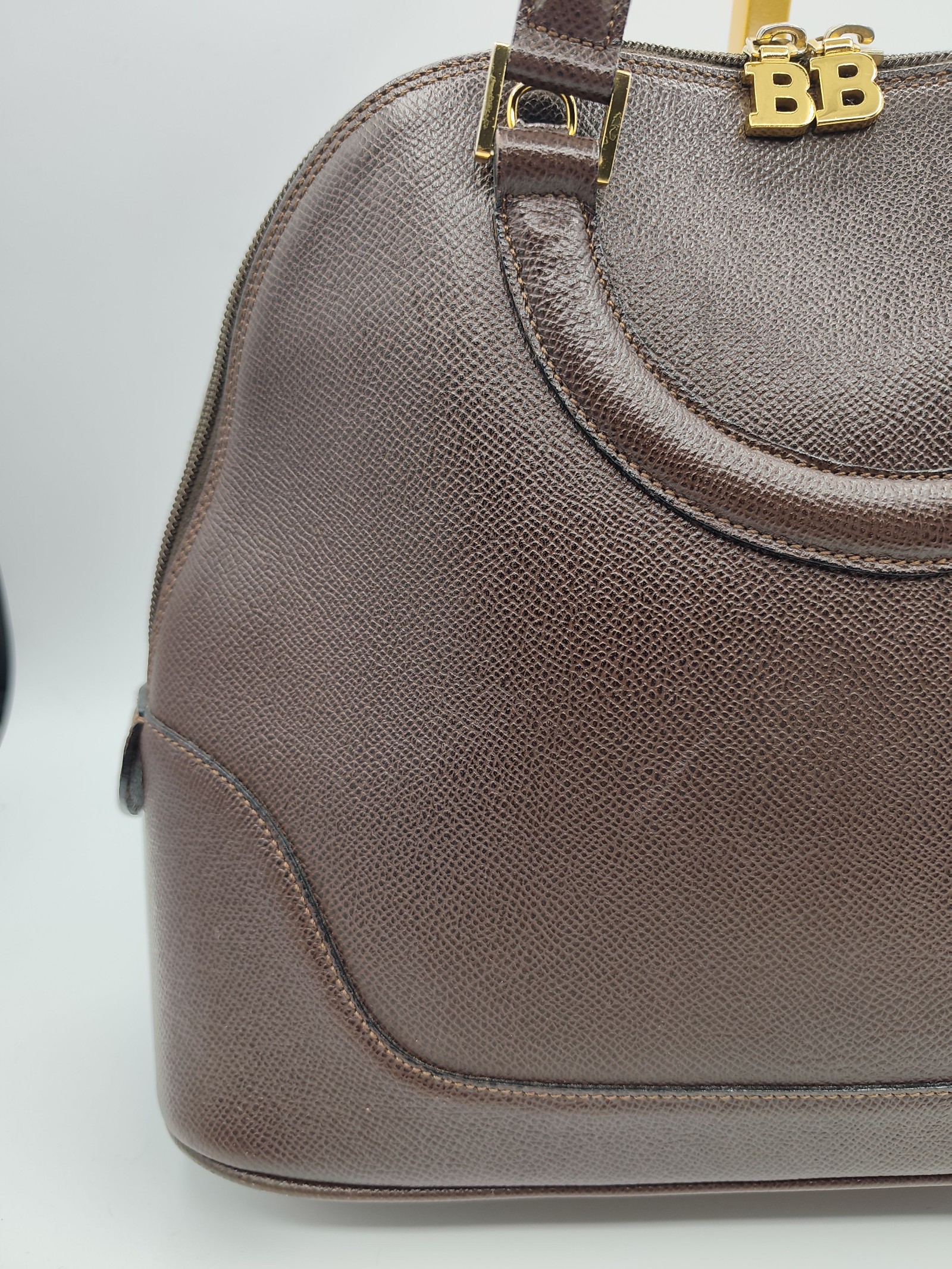 Bally Brown BB Logo Leather Handbag Women image 3