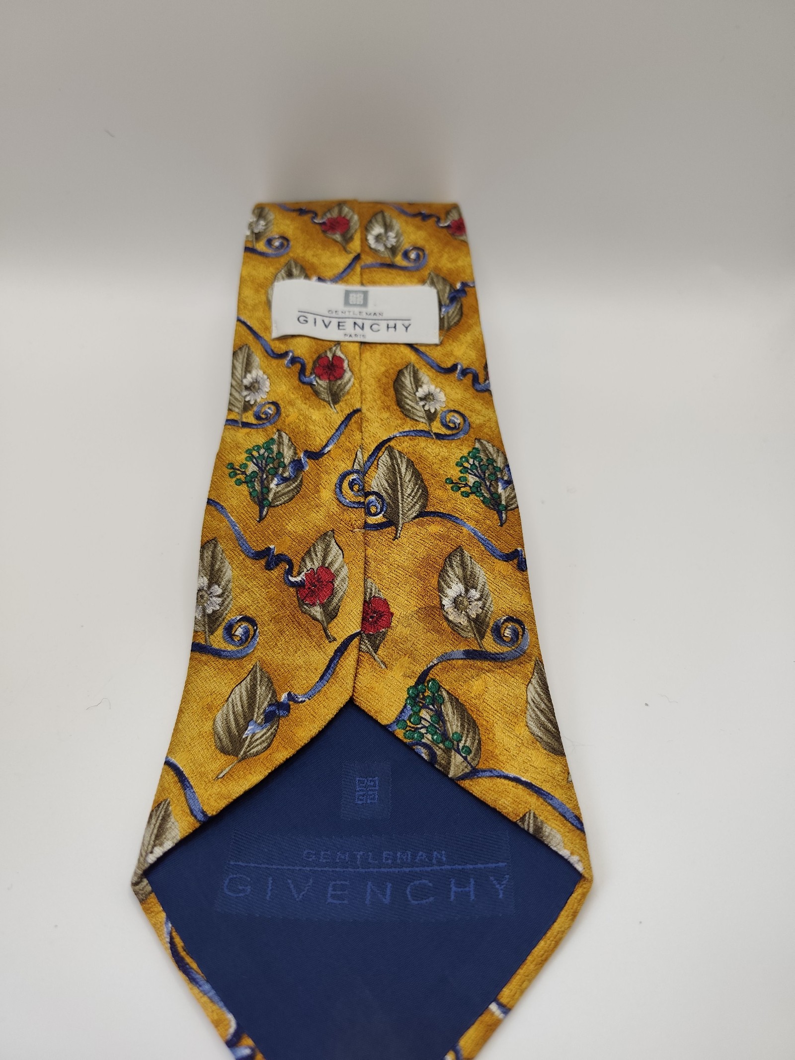 Givenchy Yellow Floral Silk Tie Men