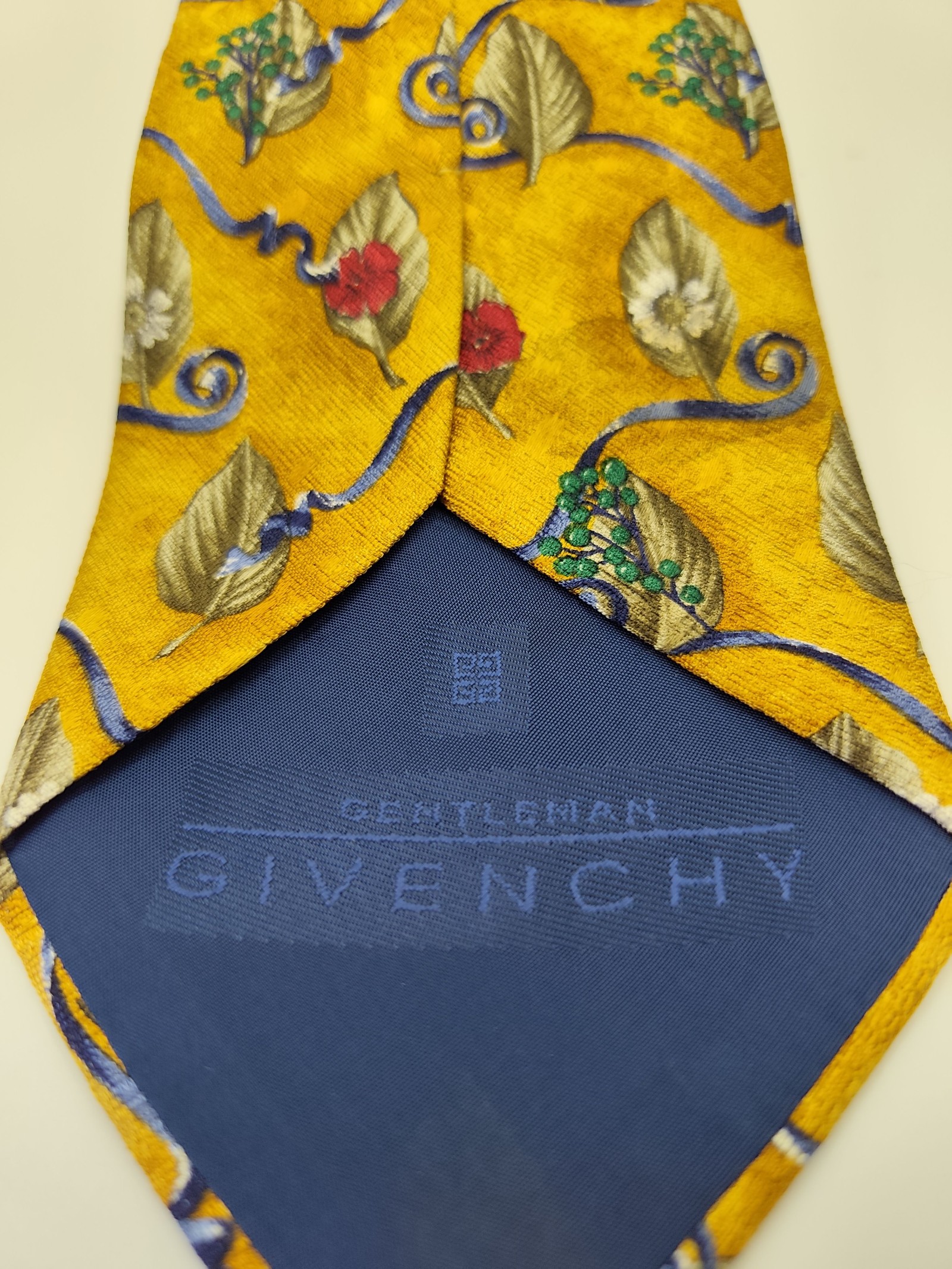 Givenchy Yellow Floral Silk Tie Men image 4