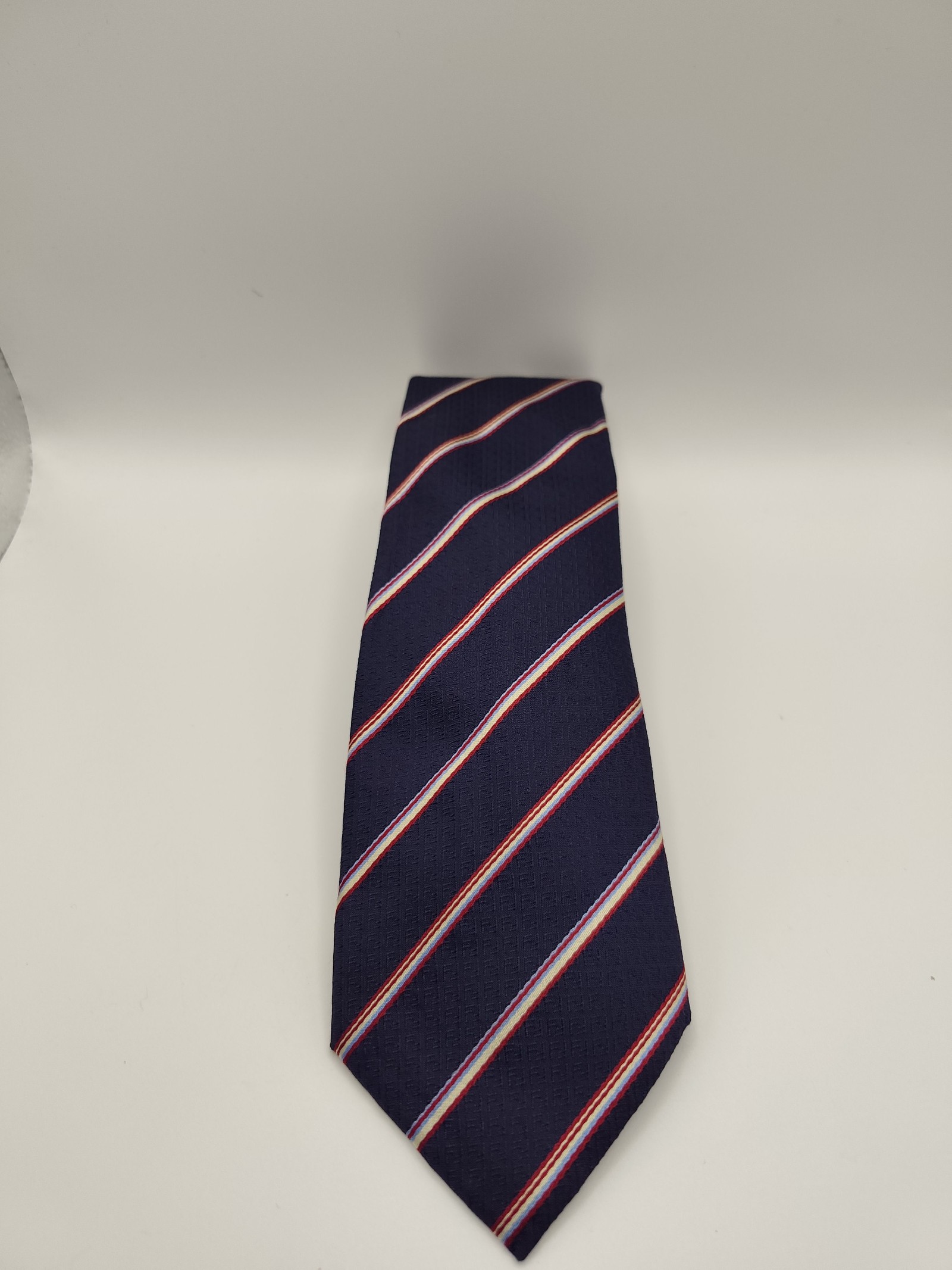 Fendi Navy & Red Striped Silk Tie Other Men image 2