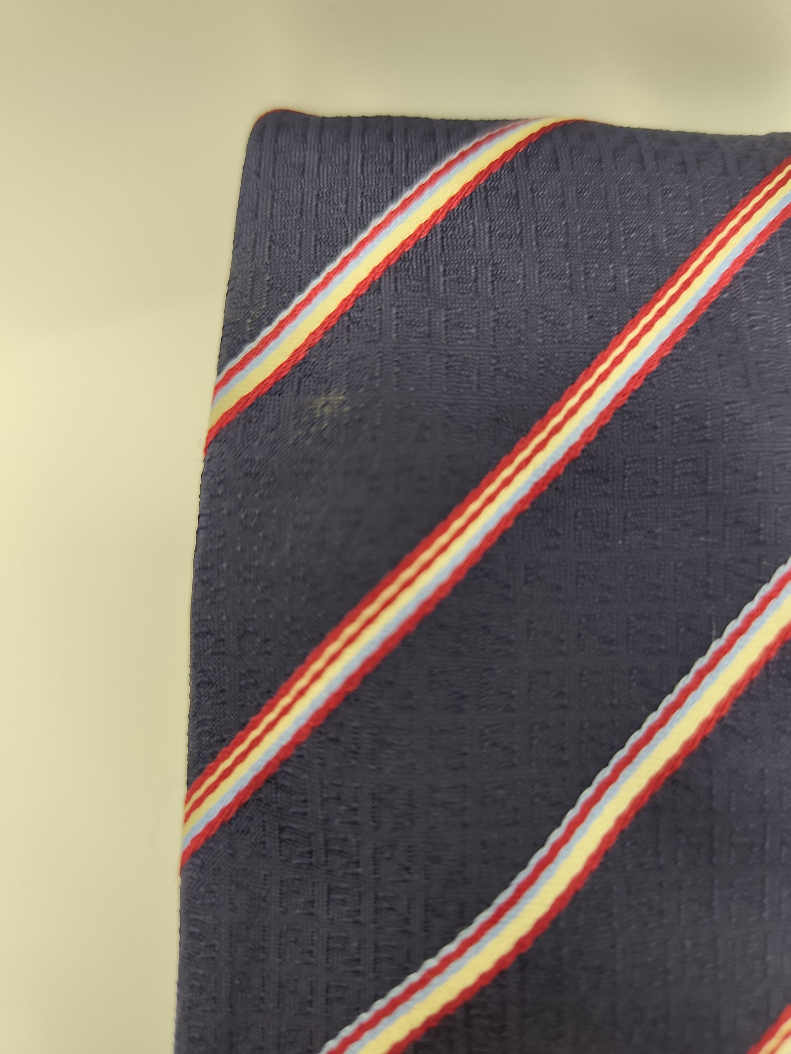Fendi Navy & Red Striped Silk Tie Other Men image 5