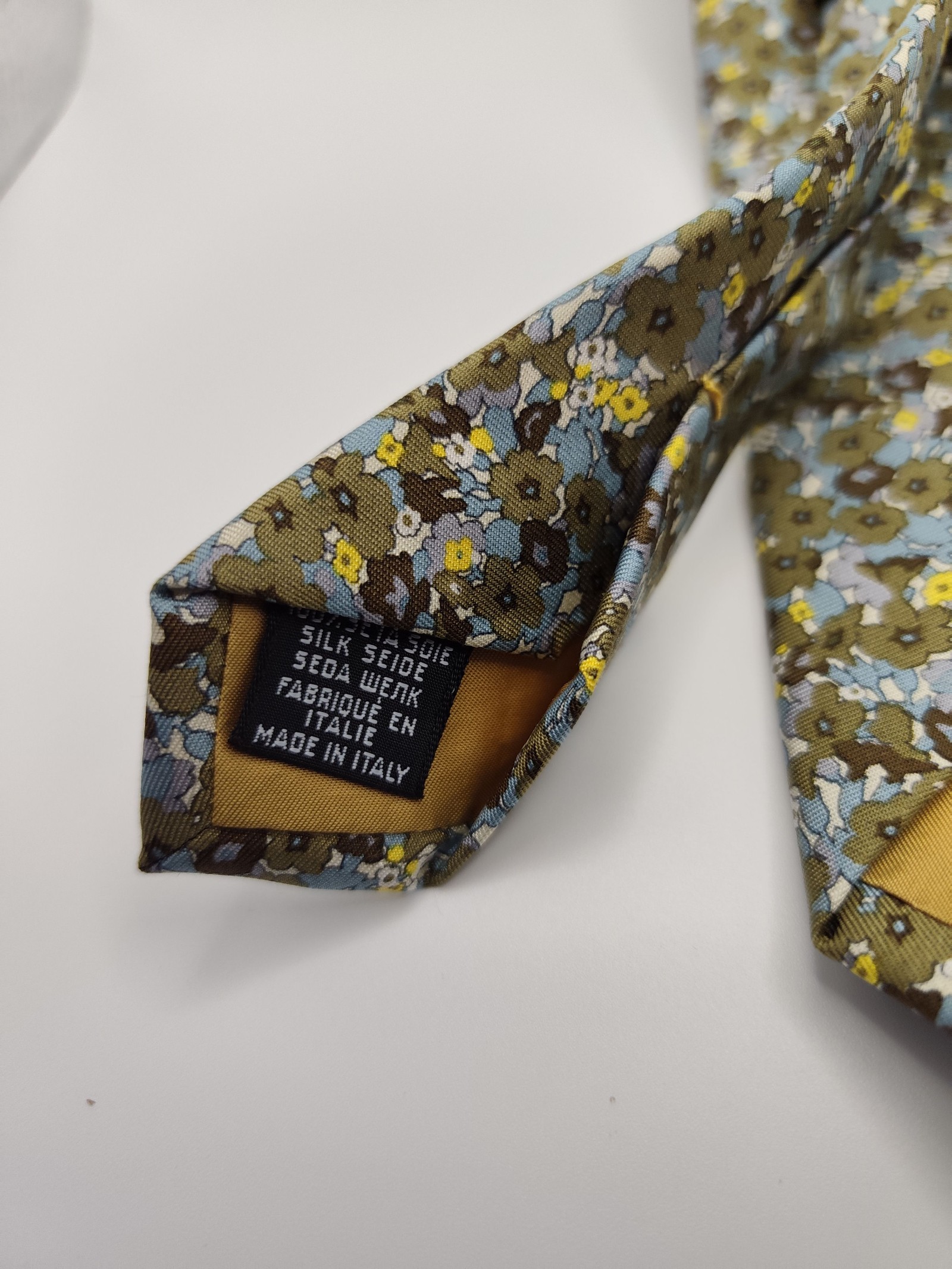 Yves Saint Laurent Olive Floral Silk Tie image 6
