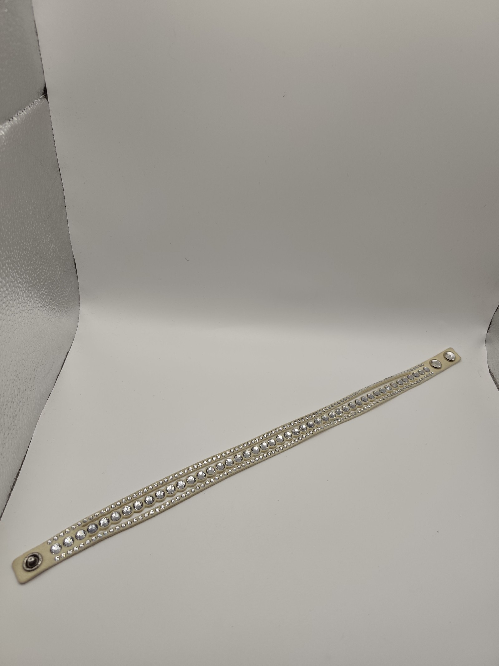 Swarovski Cream Leather Crystal Embellished Bracelet Other image 2