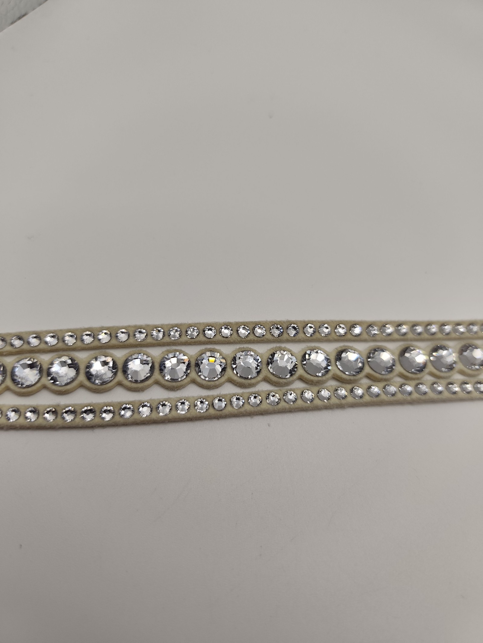 Swarovski Cream Leather Crystal Embellished Bracelet Other image 4