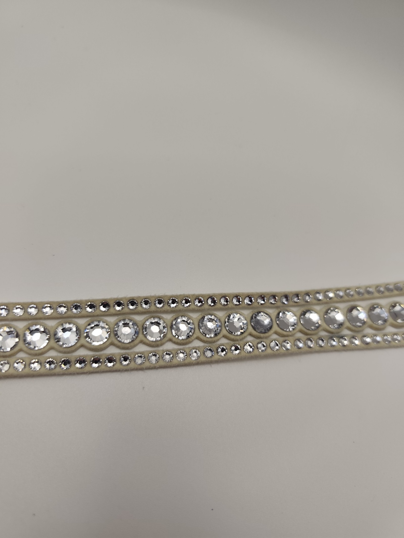 Swarovski Cream Leather Crystal Embellished Bracelet Other image 5