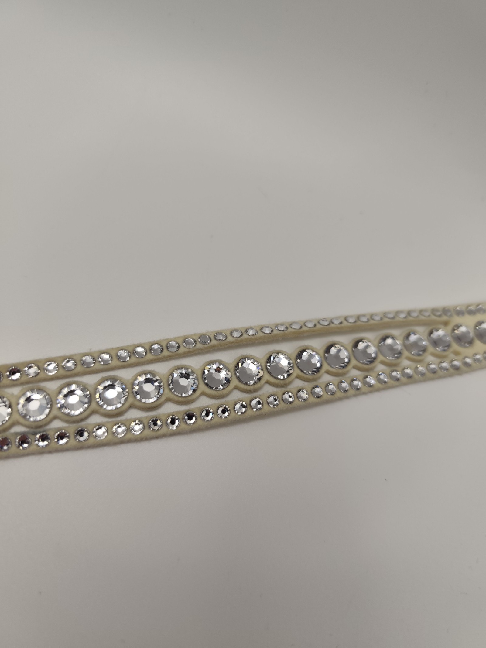 Swarovski Cream Leather Crystal Embellished Bracelet Other image 6