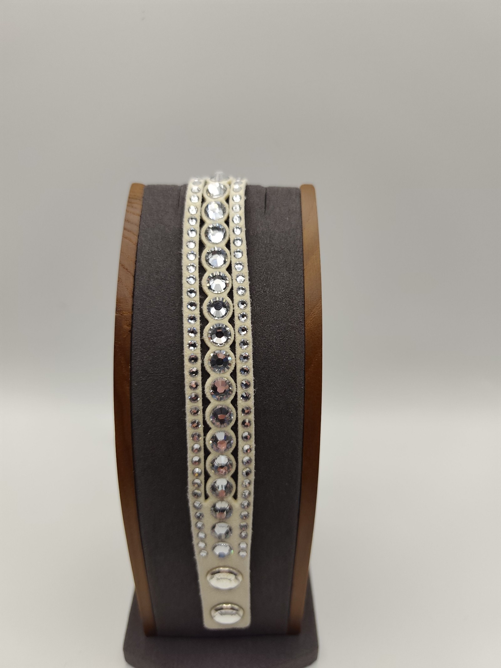 Swarovski Cream Leather Crystal Embellished Bracelet Other image 9