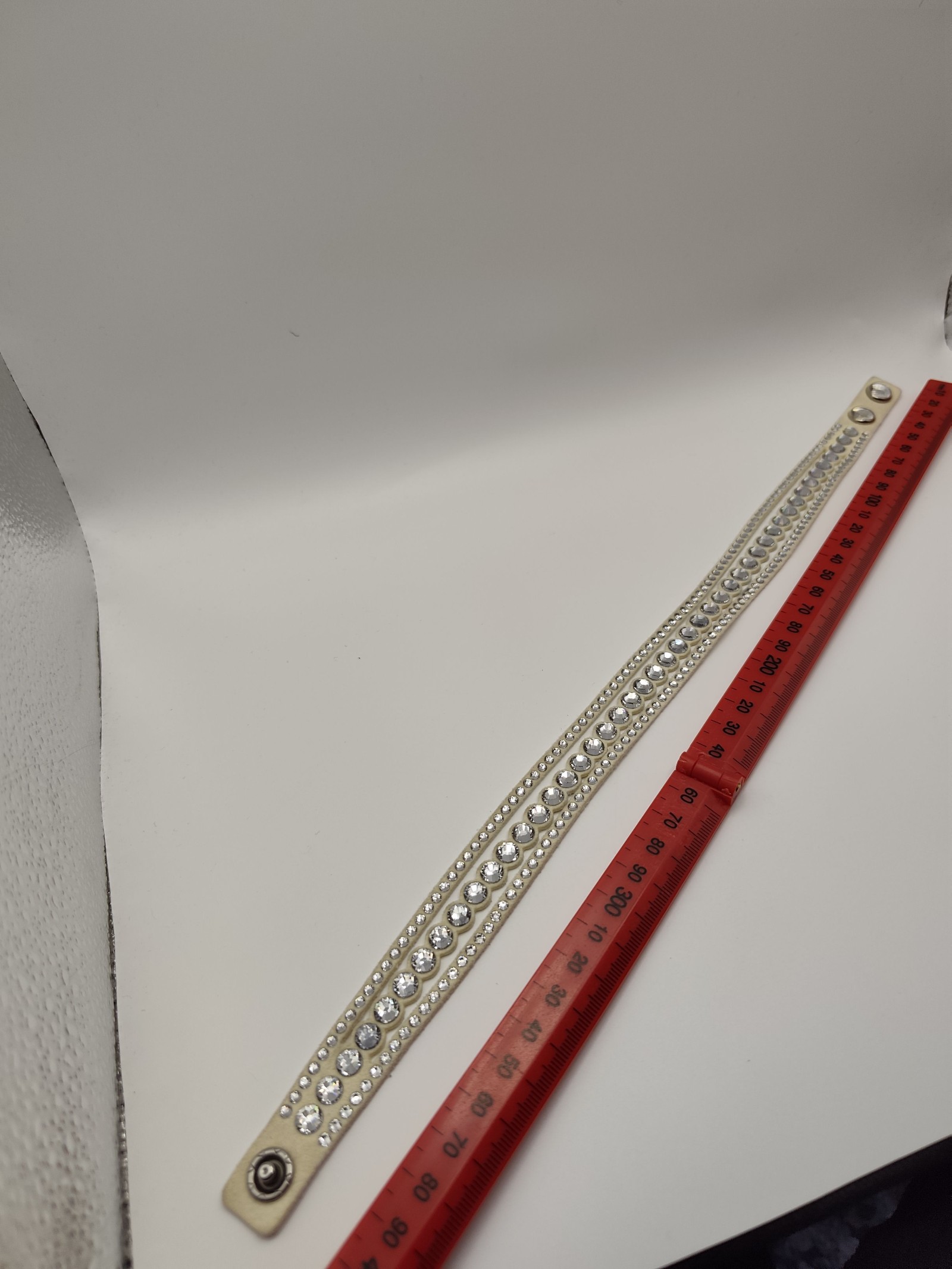 Swarovski Cream Leather Crystal Embellished Bracelet Other image 10