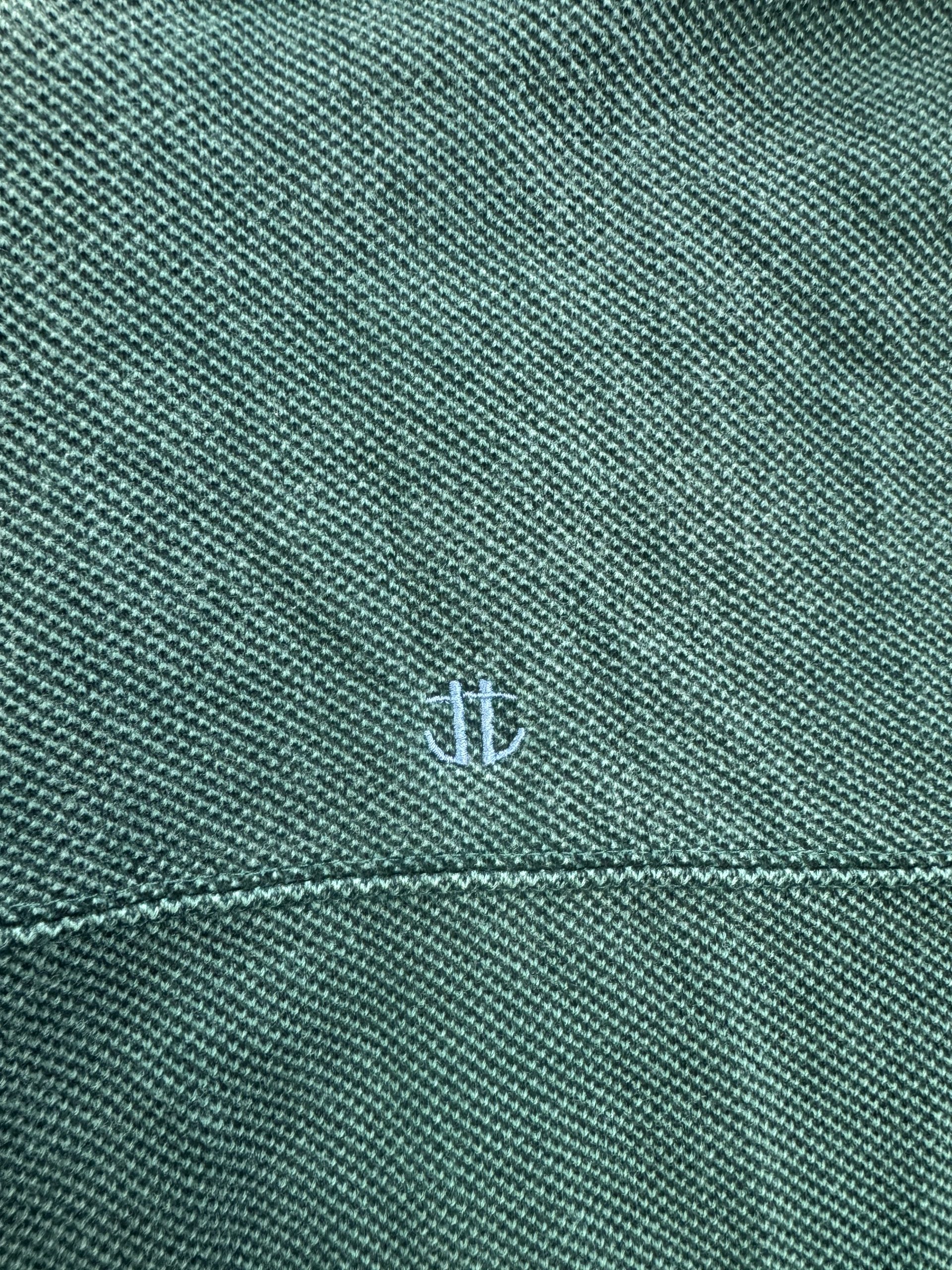 Joseph Turner Green Textured Cotton Rugby Shirt XL Anchor Logo image 3