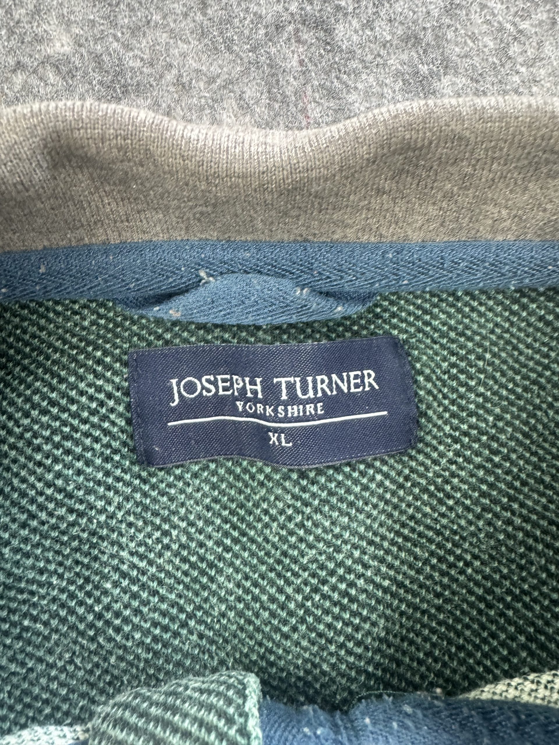 Joseph Turner Green Textured Cotton Rugby Shirt XL Anchor Logo image 4