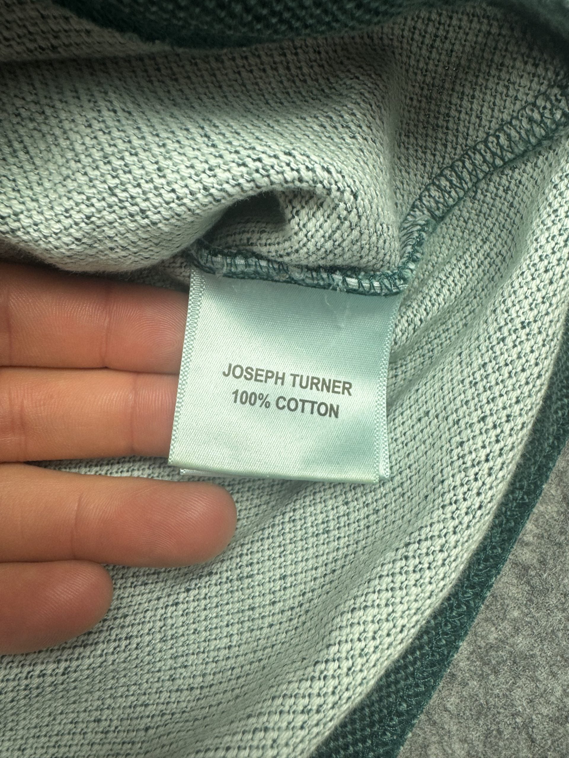 Joseph Turner Green Textured Cotton Rugby Shirt XL Anchor Logo image 5