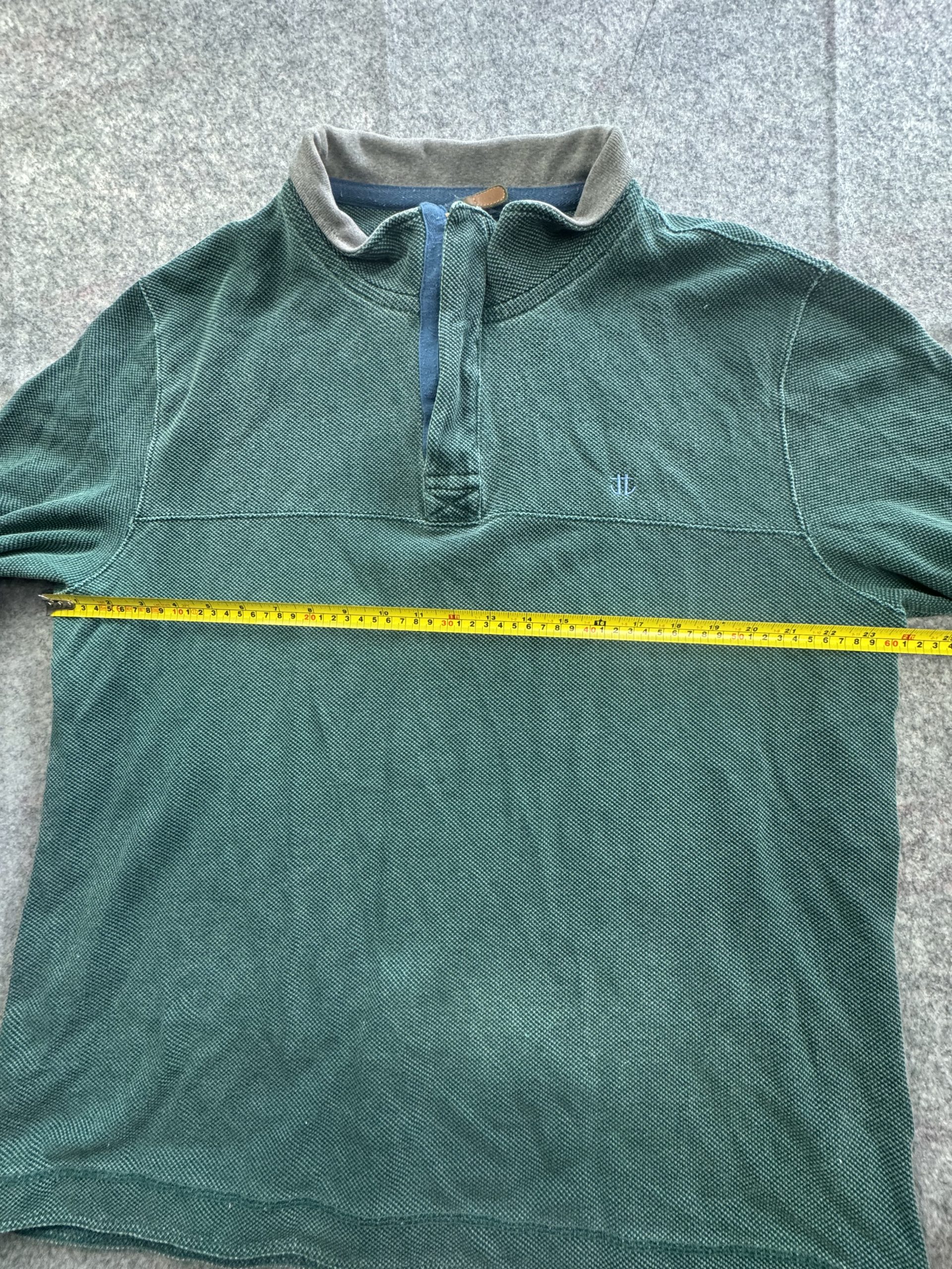 Joseph Turner Green Textured Cotton Rugby Shirt XL Anchor Logo image 6