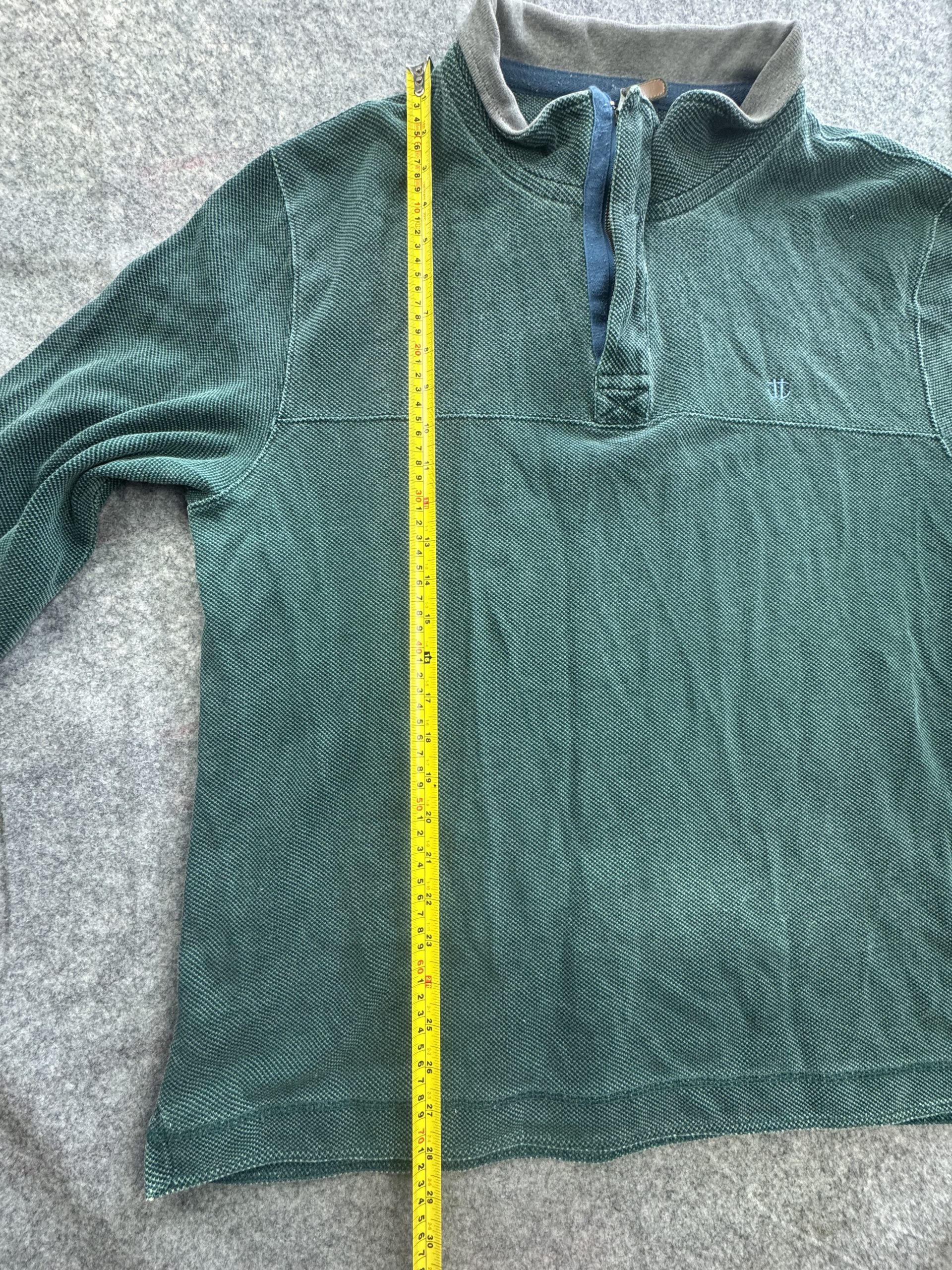 Joseph Turner Green Textured Cotton Rugby Shirt XL Anchor Logo image 7