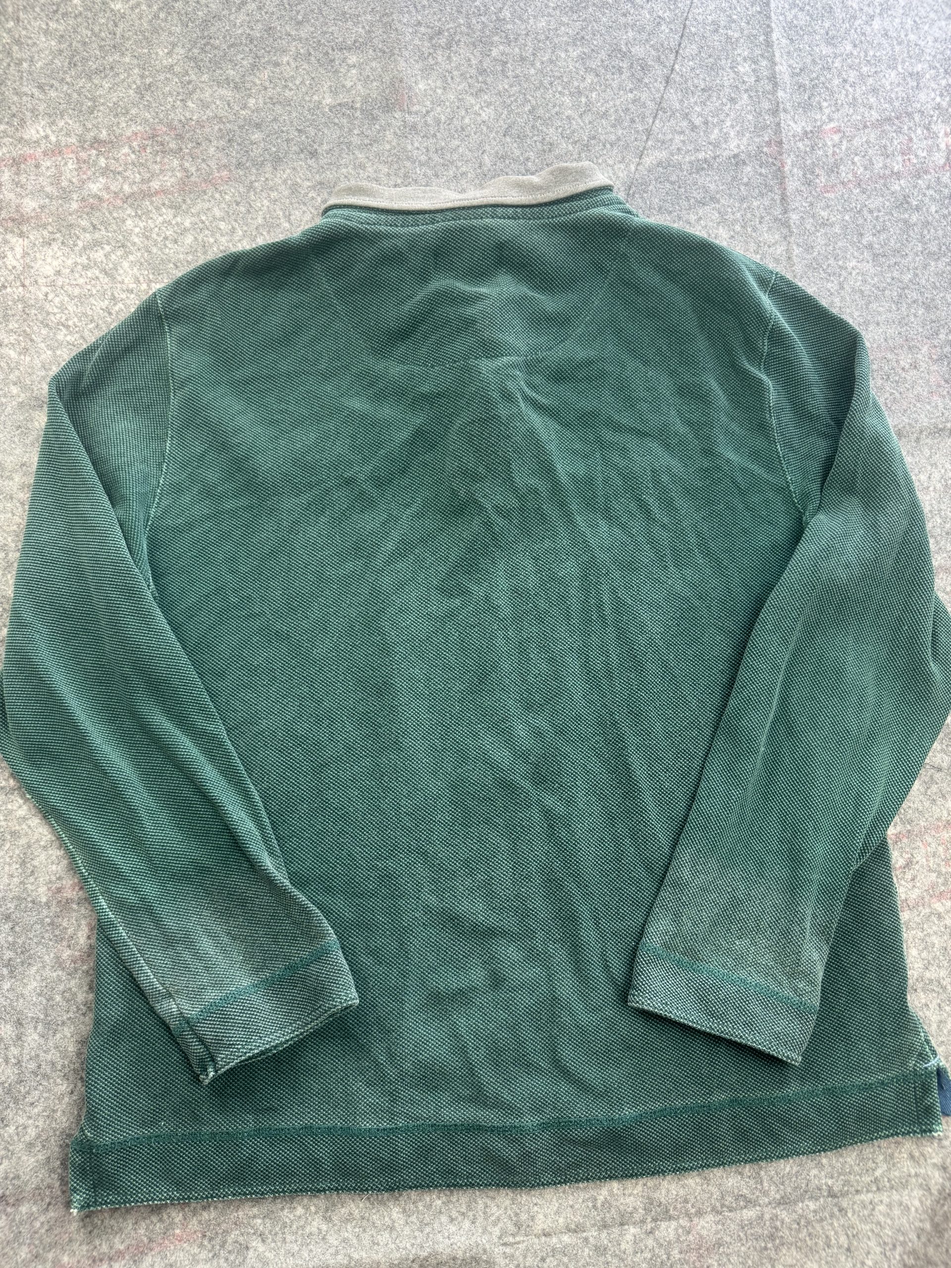 Joseph Turner Green Textured Cotton Rugby Shirt XL Anchor Logo image 8