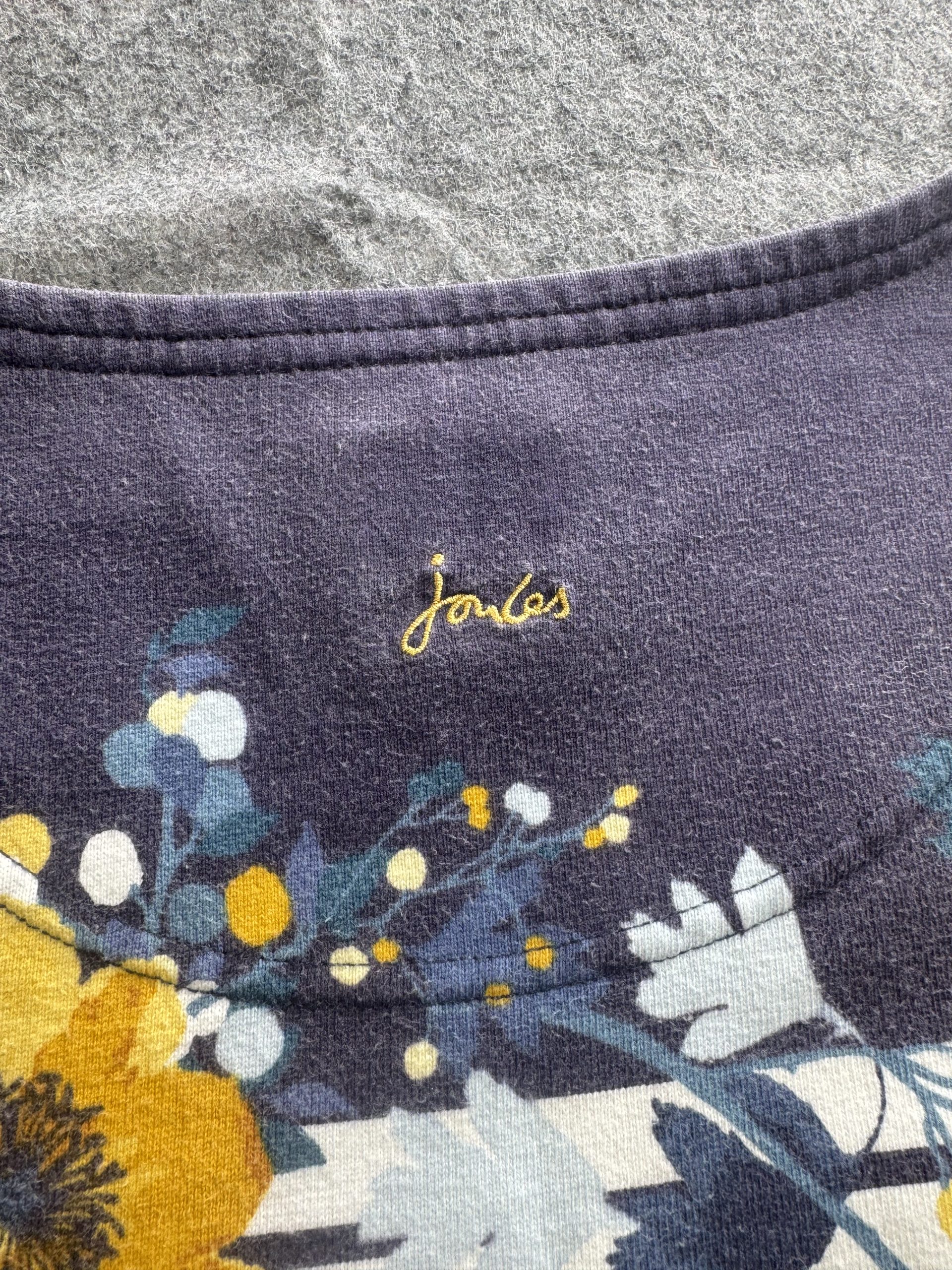 Joules Navy & White Breton Stripe Floral Top UK 14 image 9