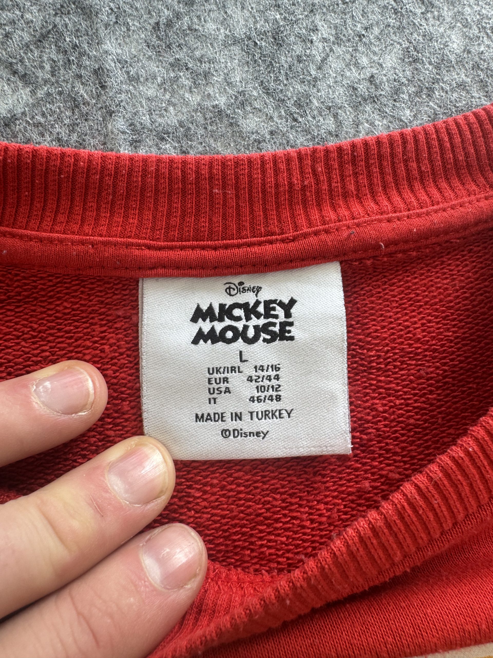 Disney Red Mickey Mouse Graphic Sweatshirt L Large image 6