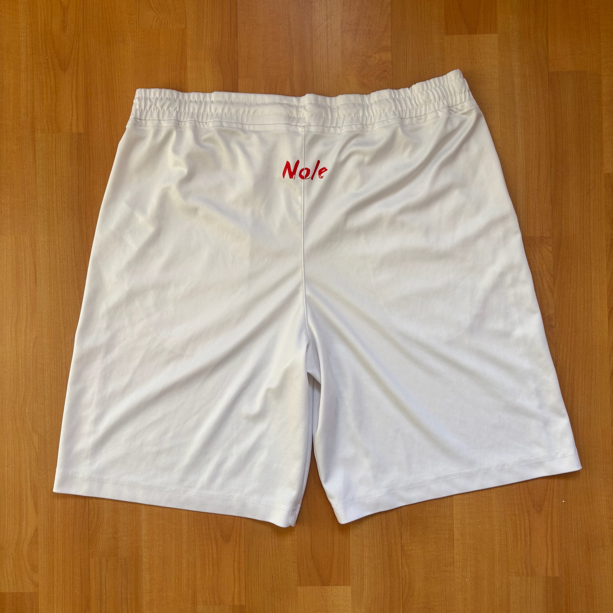 Sergio Tacchini White & Red Flame Tennis Shorts M Polyester image 5