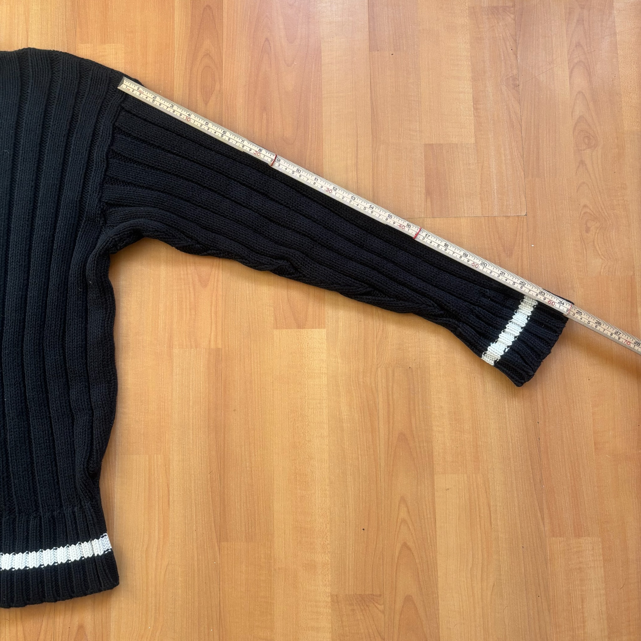 Goodenough GDEH Black & White Heavyweight Knitted Fisherman Sweater image 5