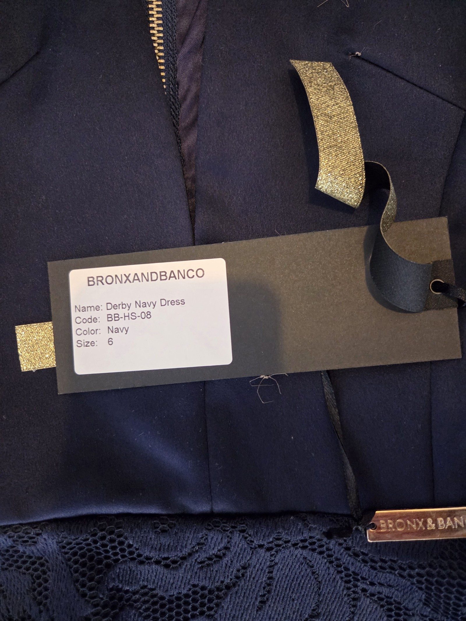 Bronx & Banco Navy Derby Dress Size 6 image 5
