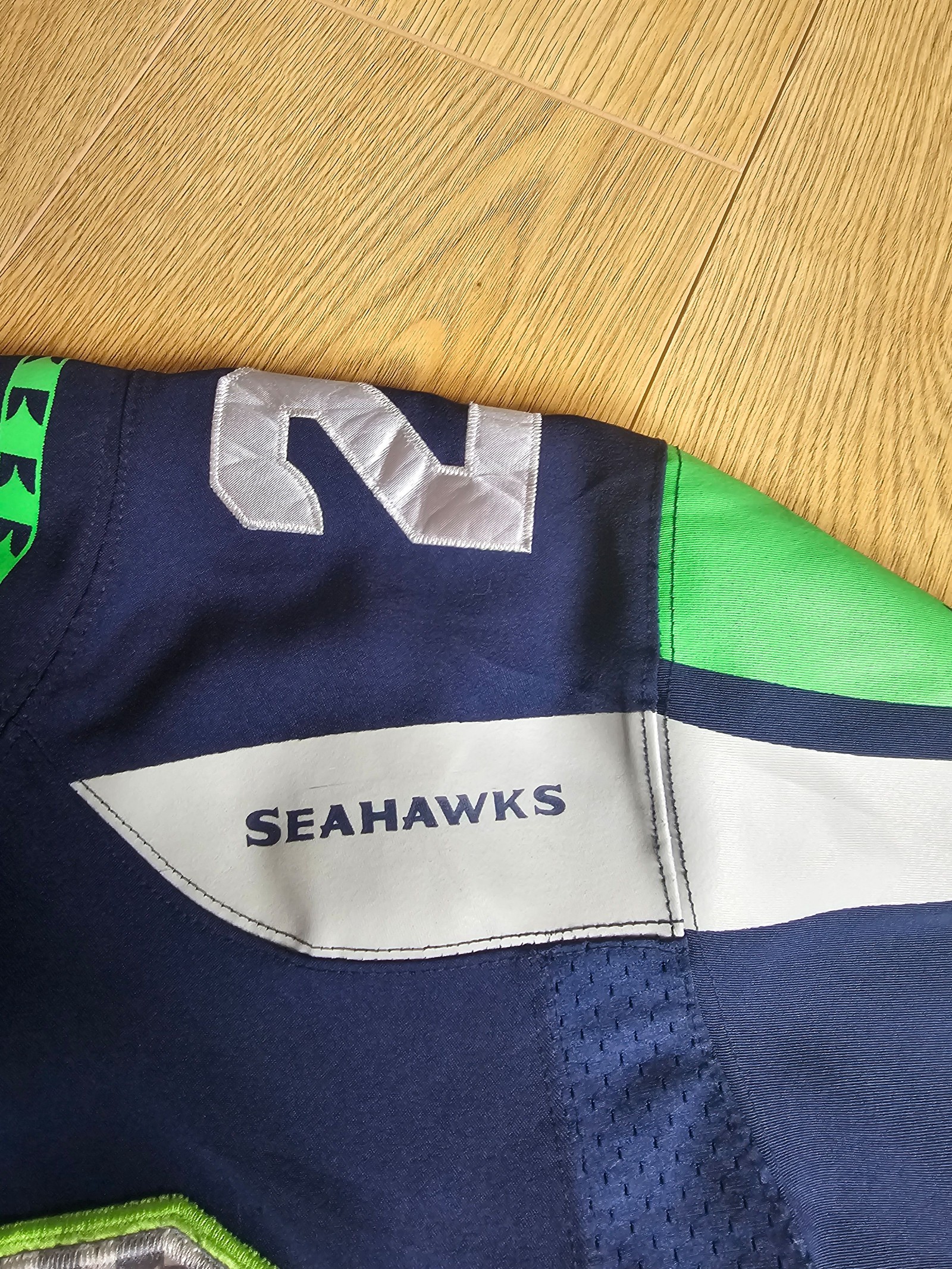 Nike Navy & Green Earl Thomas Seattle Seahawks NFL Jersey Size 48 XL image 4
