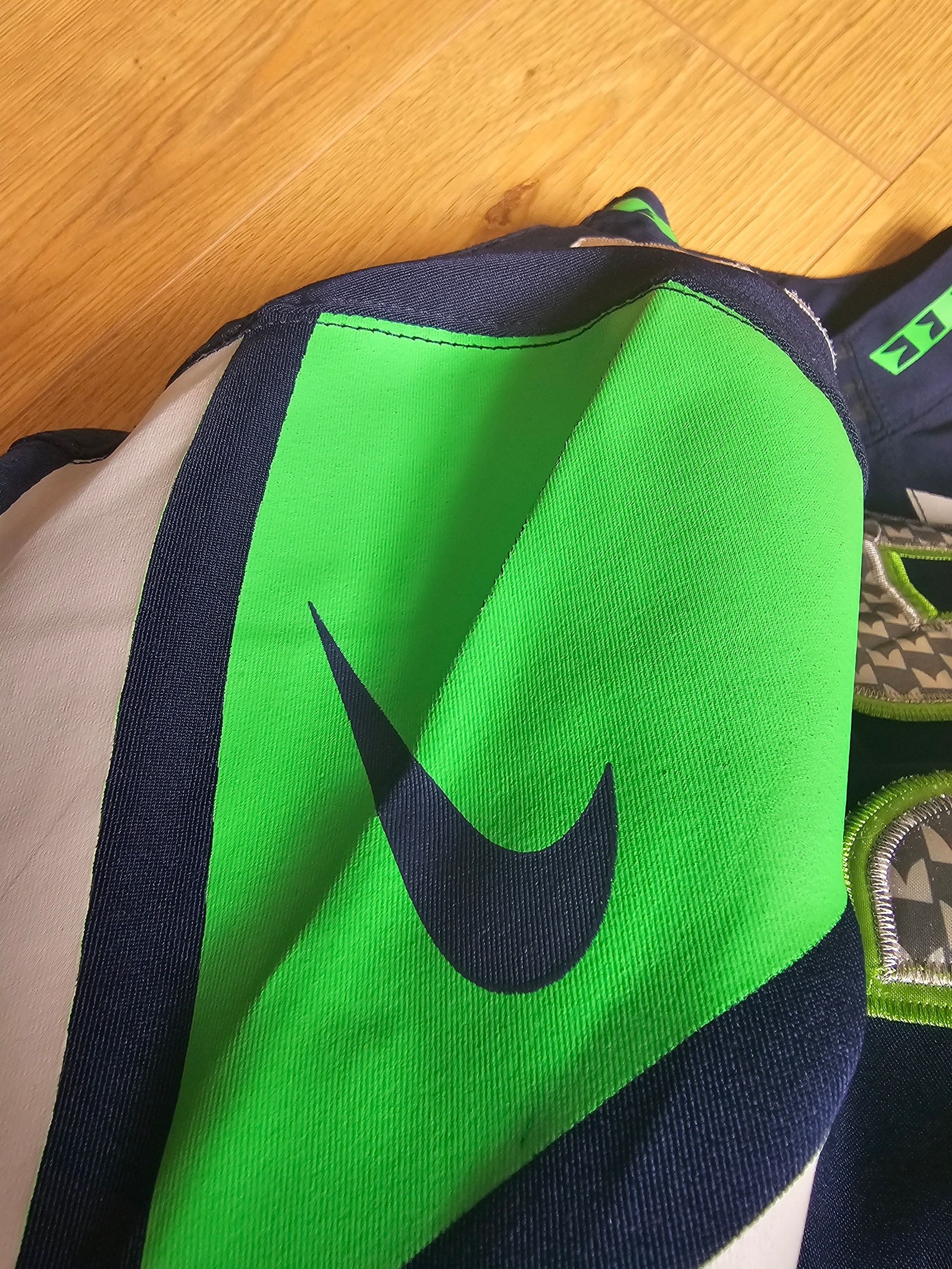 Nike Navy & Green Earl Thomas Seattle Seahawks NFL Jersey Size 48 XL image 6