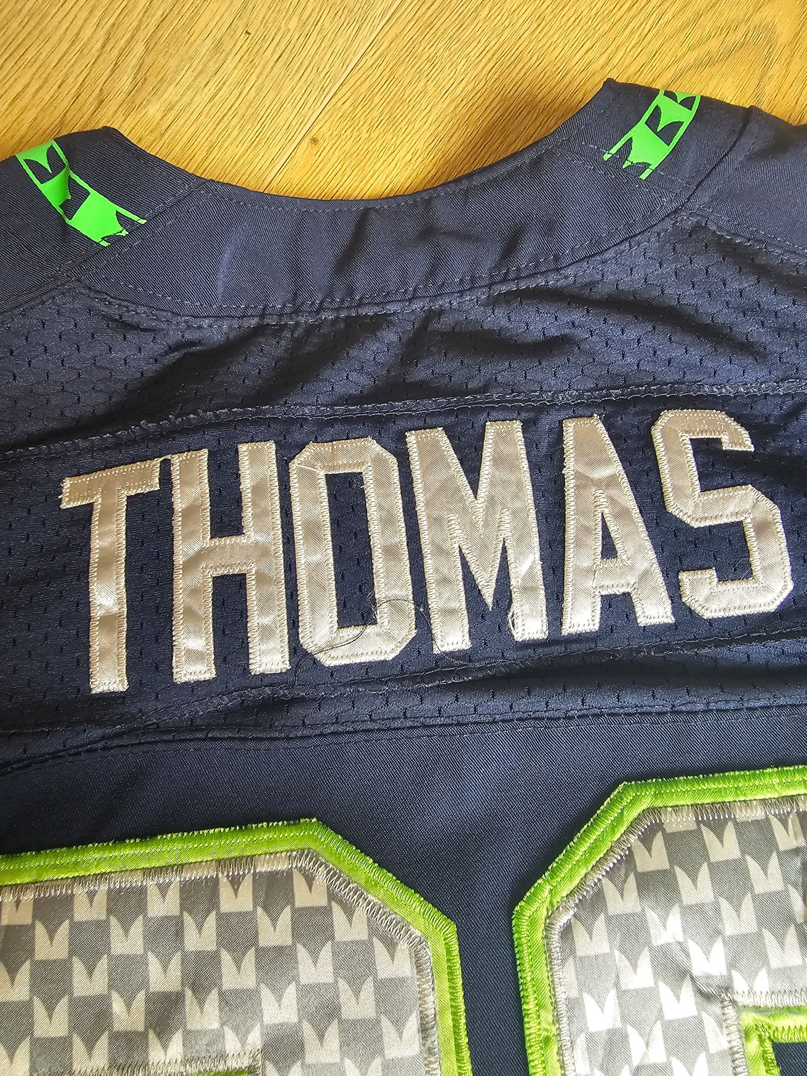 Nike Navy & Green Earl Thomas Seattle Seahawks NFL Jersey Size 48 XL image 9