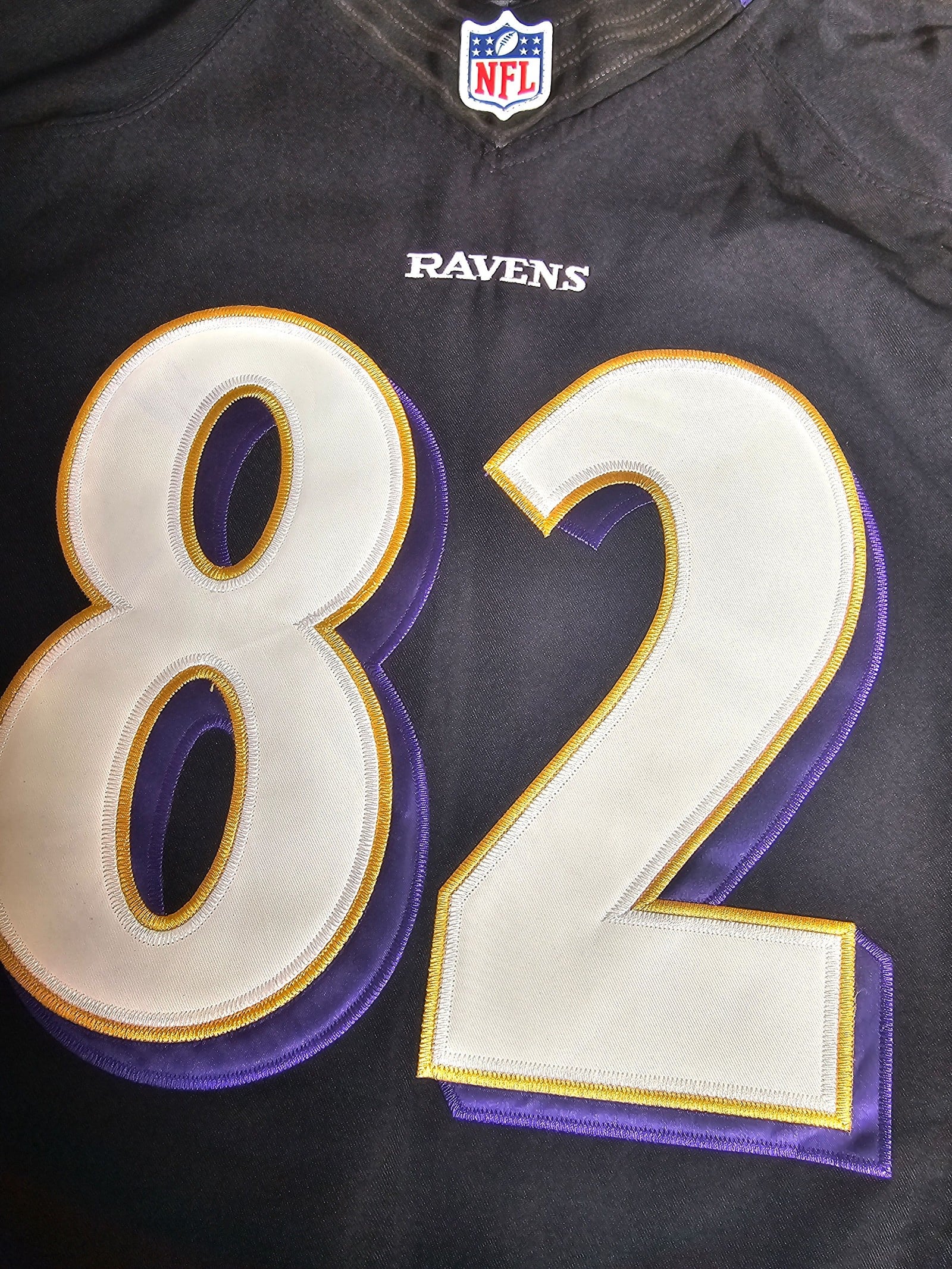 Nike Black & Purple Torrey Smith Baltimore Ravens NFL Jersey Size 48 XL image 3