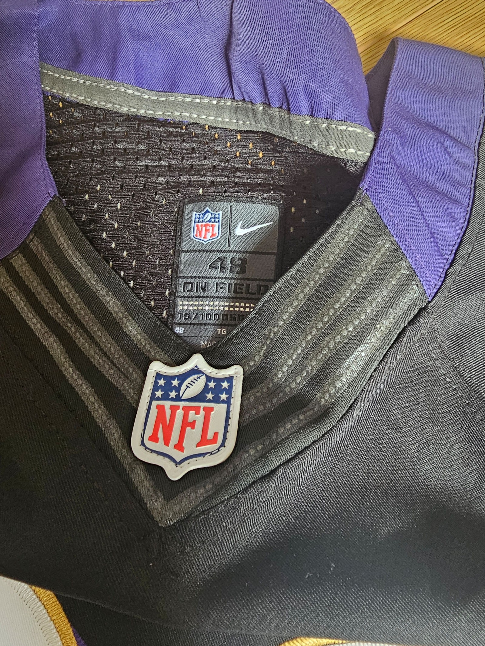 Nike Black & Purple Torrey Smith Baltimore Ravens NFL Jersey Size 48 XL image 4