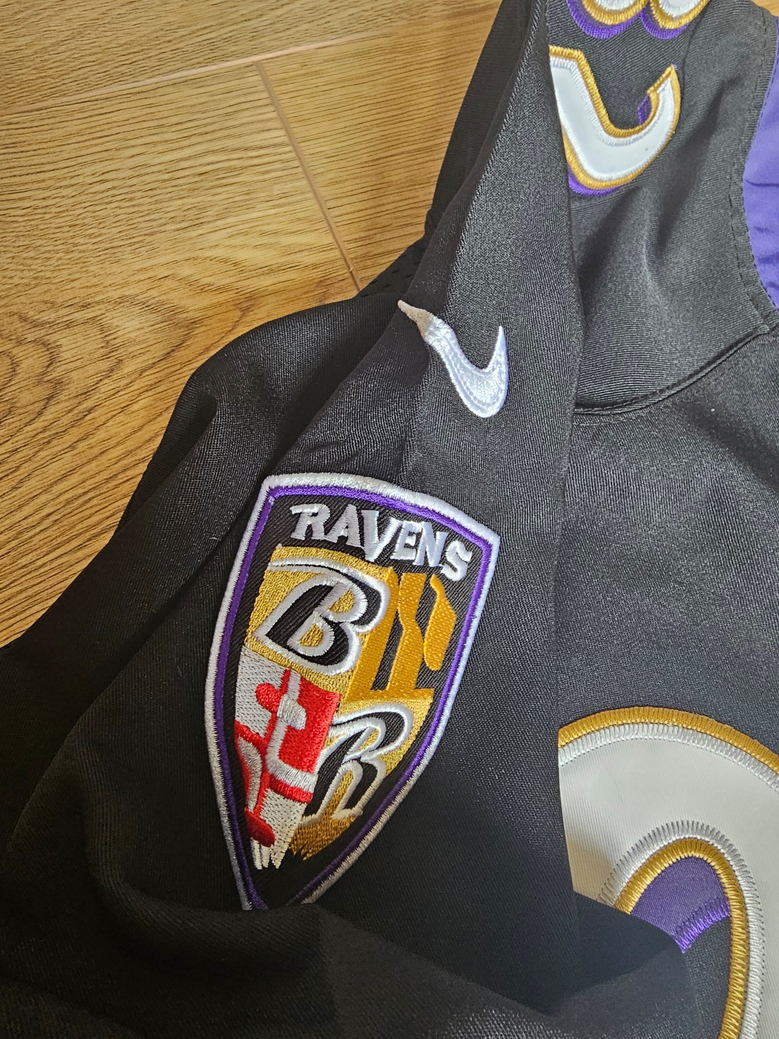 Nike Black & Purple Torrey Smith Baltimore Ravens NFL Jersey Size 48 XL image 5