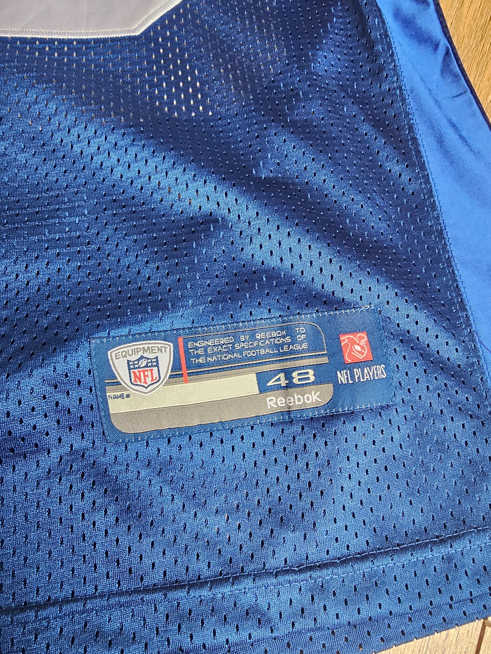 Reebok Blue NFL Super Bowl NY Giants Jersey Size 48 Large Men Hakeem Nicks image 2