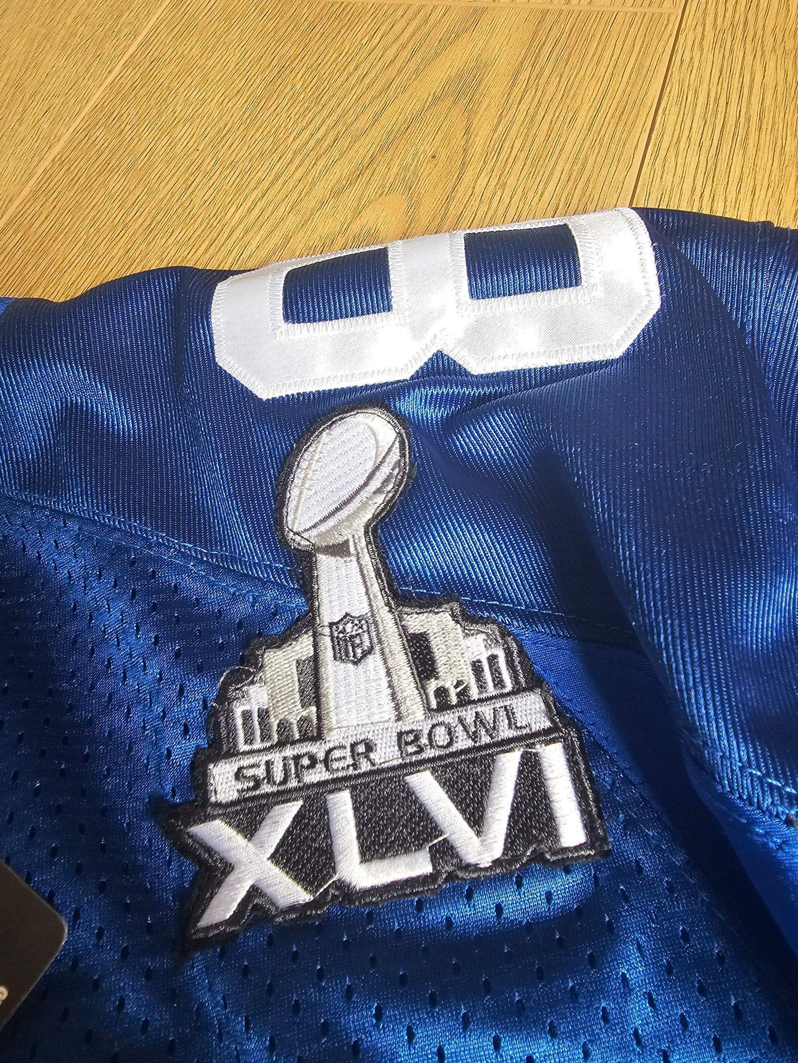 Reebok Blue NFL Super Bowl NY Giants Jersey Size 48 Large Men Hakeem Nicks image 3