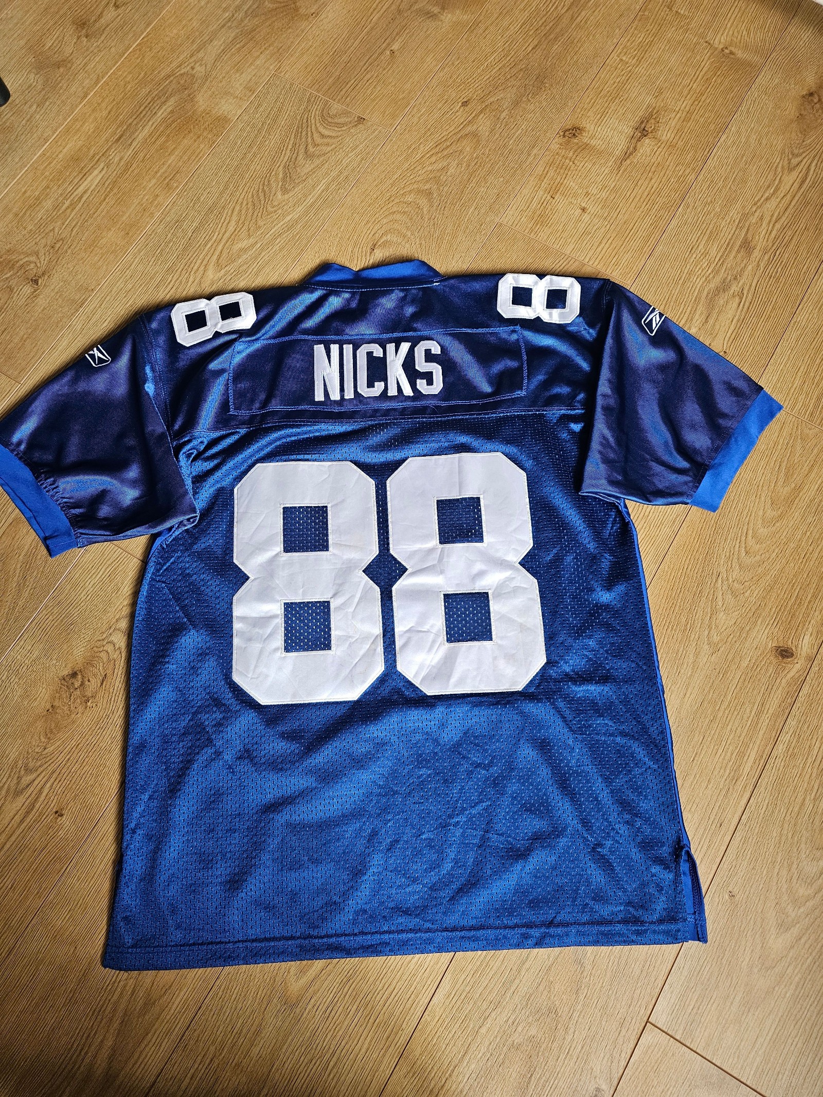 Reebok Blue NFL Super Bowl NY Giants Jersey Size 48 Large Men Hakeem Nicks image 7